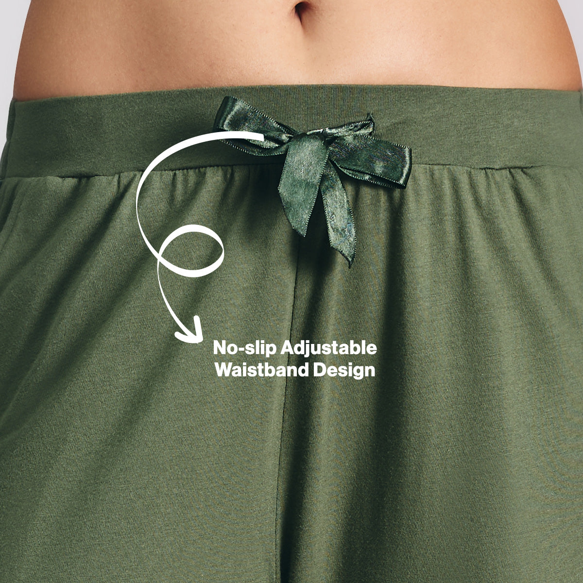 Nykd By Nykaa Buttery Soft Modal Cotton Pyjama Coord Set of 2 With Round Neck Graphic Tee Nys932 Olive