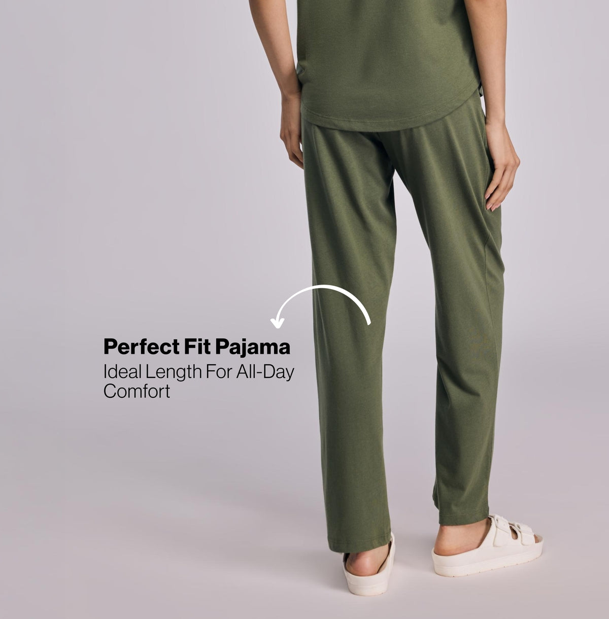 Nykd By Nykaa Buttery Soft Modal Cotton Pyjama Coord Set of 2 With Round Neck Graphic Tee Nys932 Olive