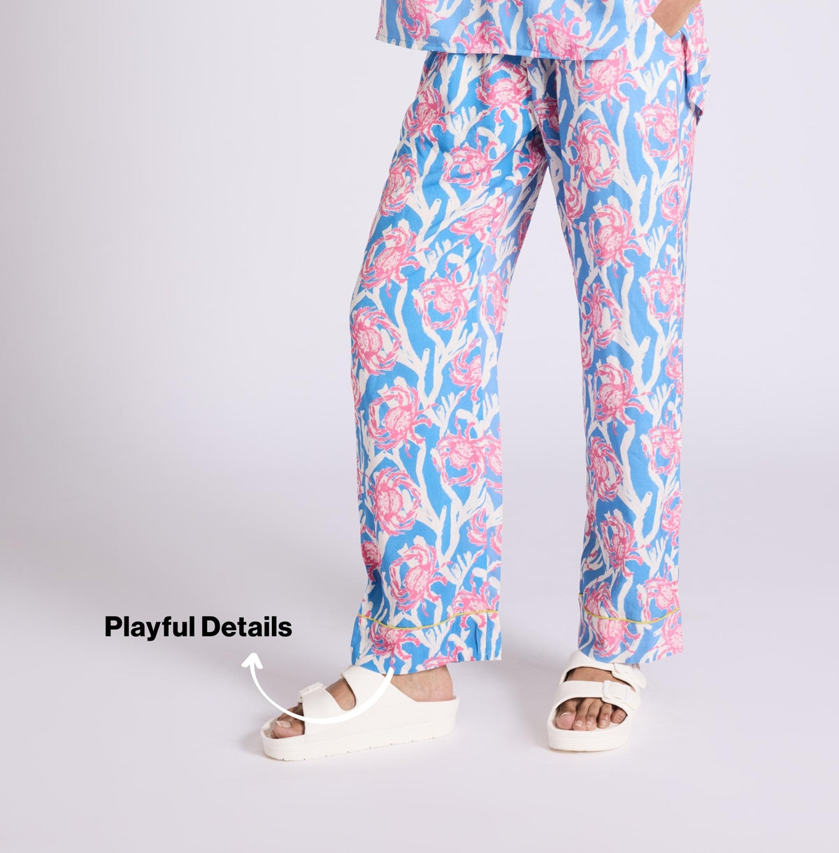 Nykd by Nykaa Breezy Rayon Pyjama Coord Set With Flattering High Low Hem Top Nys933 Pink Crab