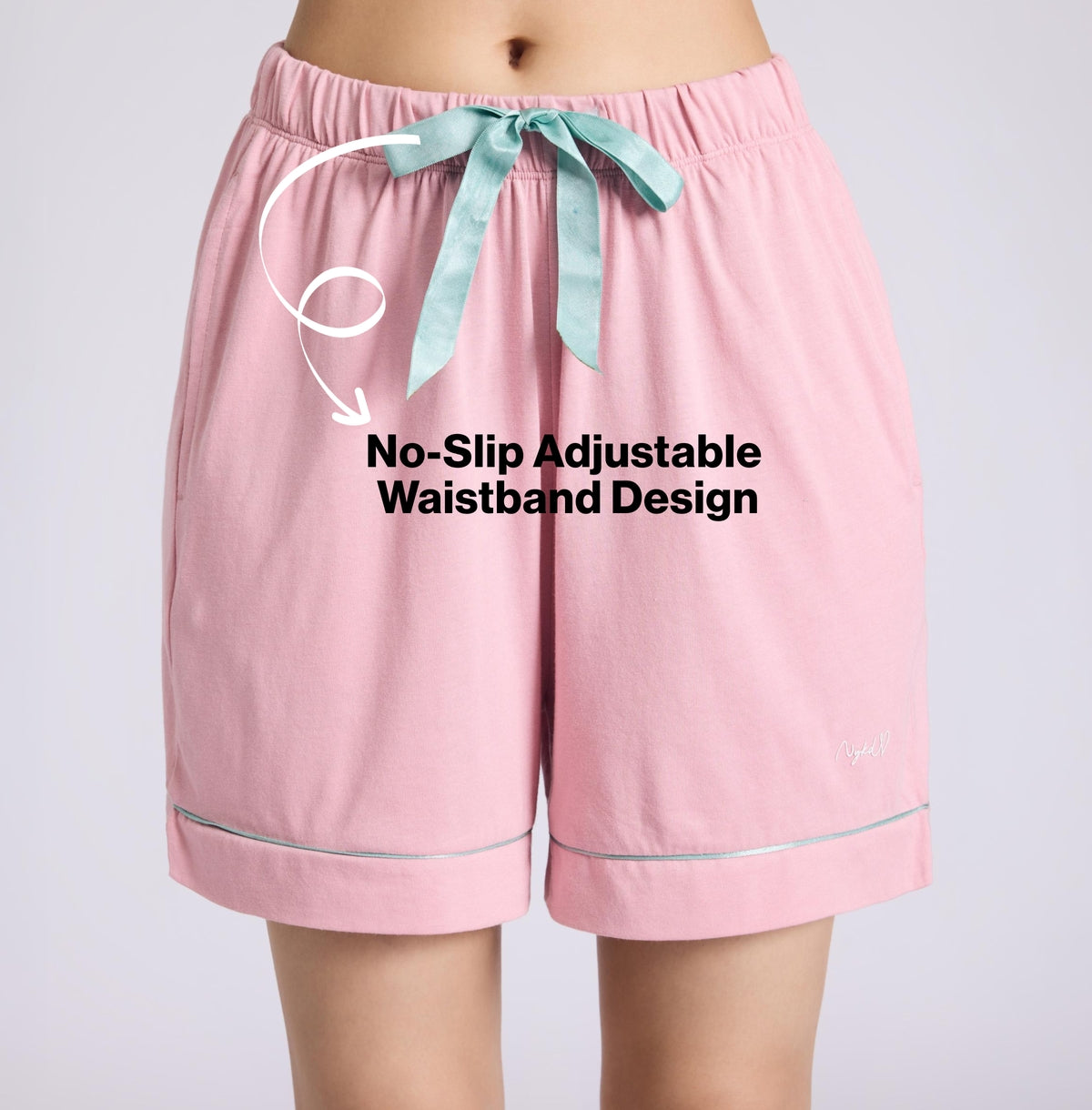 Nykd by Nykaa Buttery Soft Modal Cotton Shorts Coord Set With Round Neck Graphic Tee Nys940 Green Heart