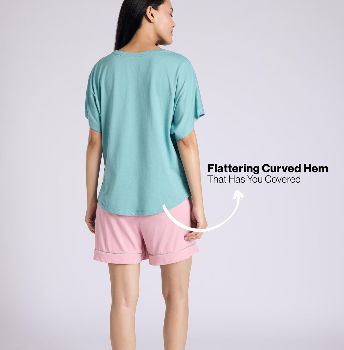 Nykd by Nykaa Buttery Soft Modal Cotton Shorts Coord Set With Round Neck Graphic Tee Nys940 Green Heart