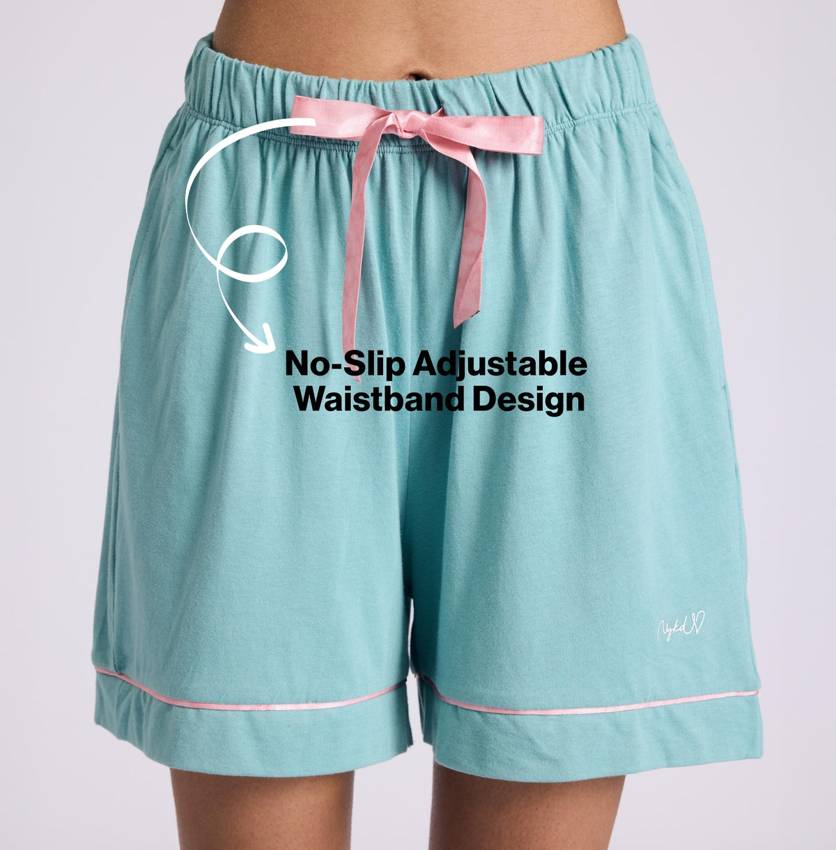 Nykd by Nykaa Buttery Soft Modal Cotton Shorts Coord Set With Round Neck Graphic Tee Nys940 Pink Club