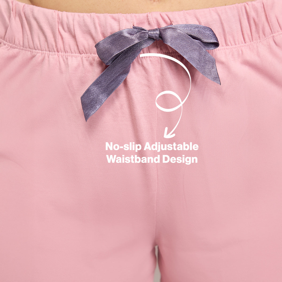 NYKD BY NYKAA BUTTERY SOFT MODAL COTTON SHORTS COORD SET WITH ROUND NECK GRAPHIC TEE NYS940 Purple