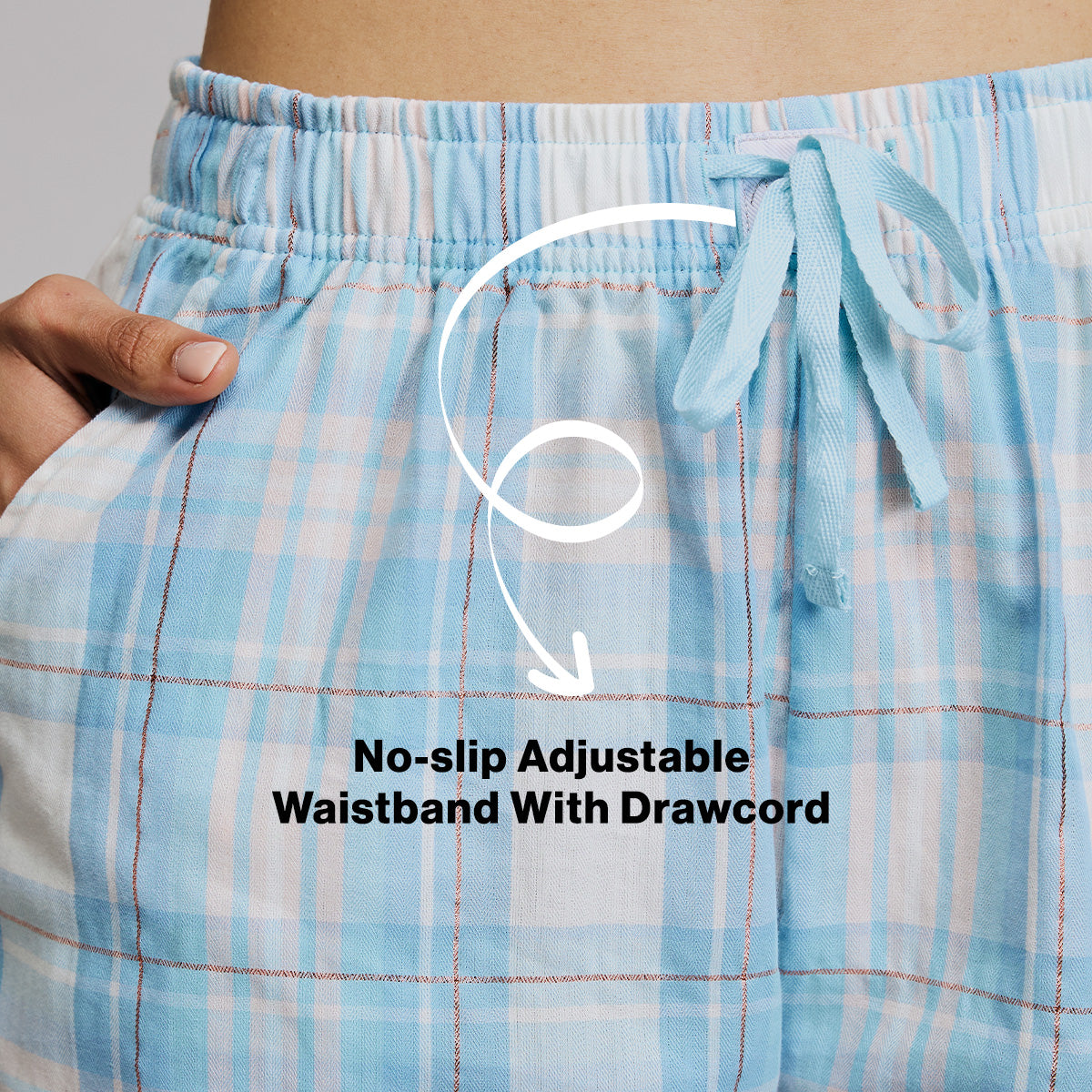 Nykd By Nykaa Essential Cotton Shorts Coord Set With Crew Neck Cotton Knit Tee Nys942 Blue