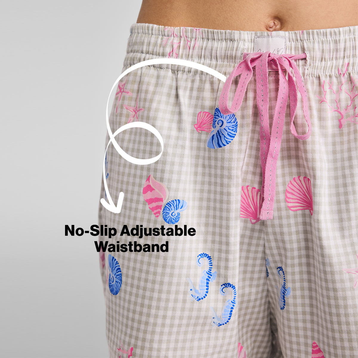 Nykd by Nykaa Essential Cotton Pyjama Coord Set With Crew Neck Cotton Knit Tee Nys943 Pink Coastal