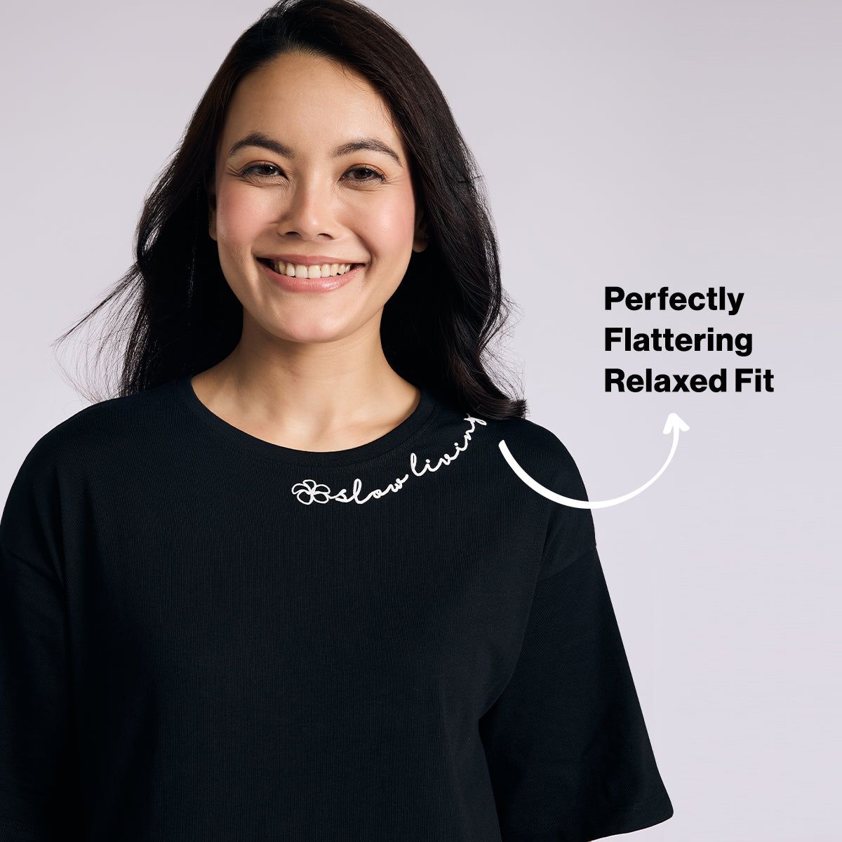 Nykd By Nykaa Breathe Cotton Relaxed Sleep Dress With Pockets Nys944 Black