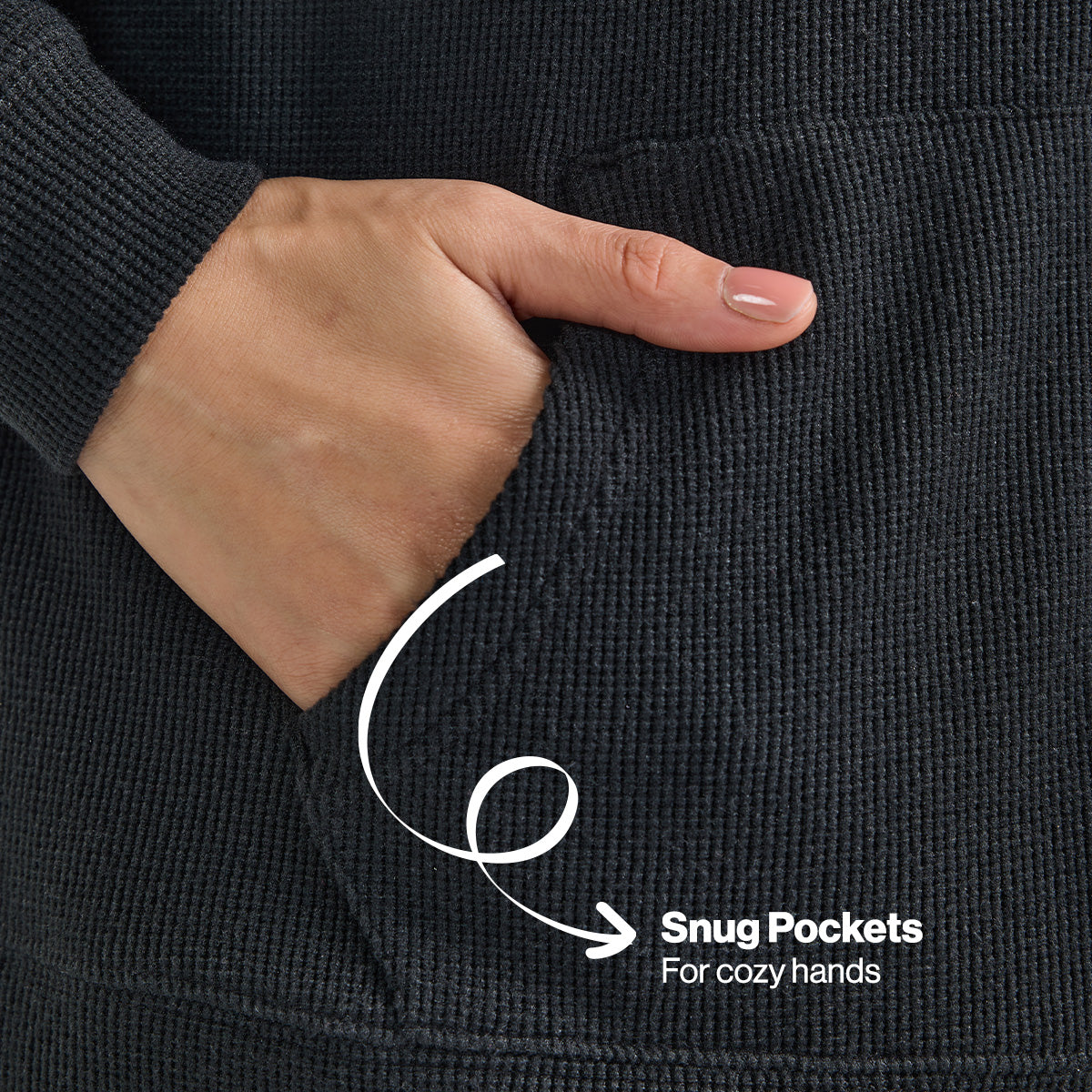 Nykd By Nykaa Luxe Feather Knit Waffle Zip Up Hoodie Jacket - Jet Set Knit collection Nys947-Black