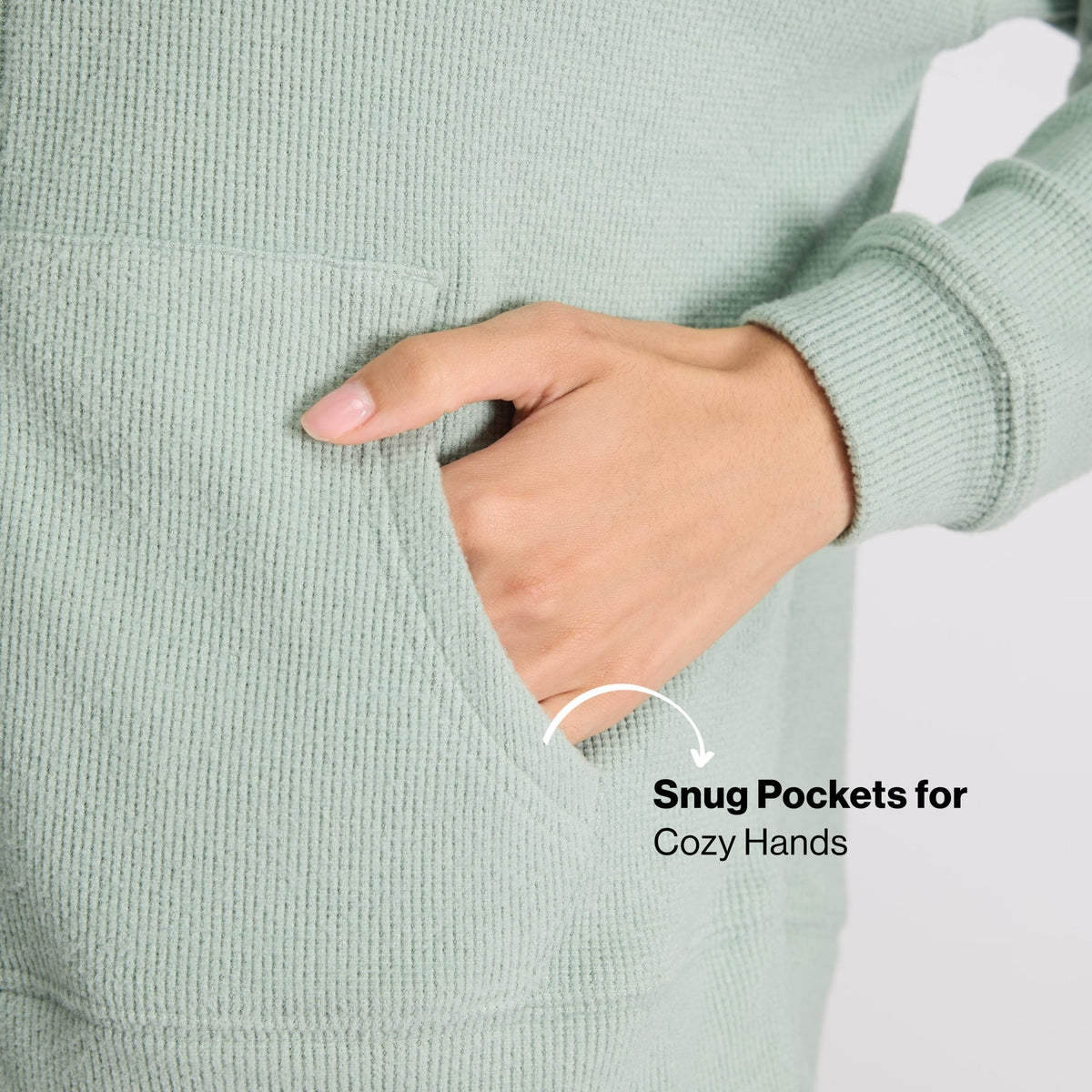 Nykd By Nykaa Luxe Feather Knit Waffle Zip Up Hoodie Jacket-Jet Set Knit collection Nys947-Green