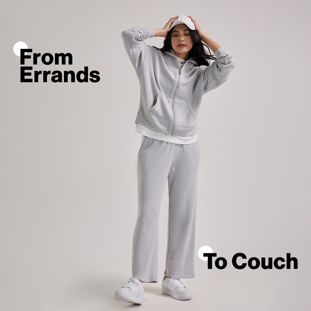 Nykd By Nykaa Luxe Feather Knit Waffle Zip Up Hoodie Jacket - Jet Set Knit collection Nys947-Grey