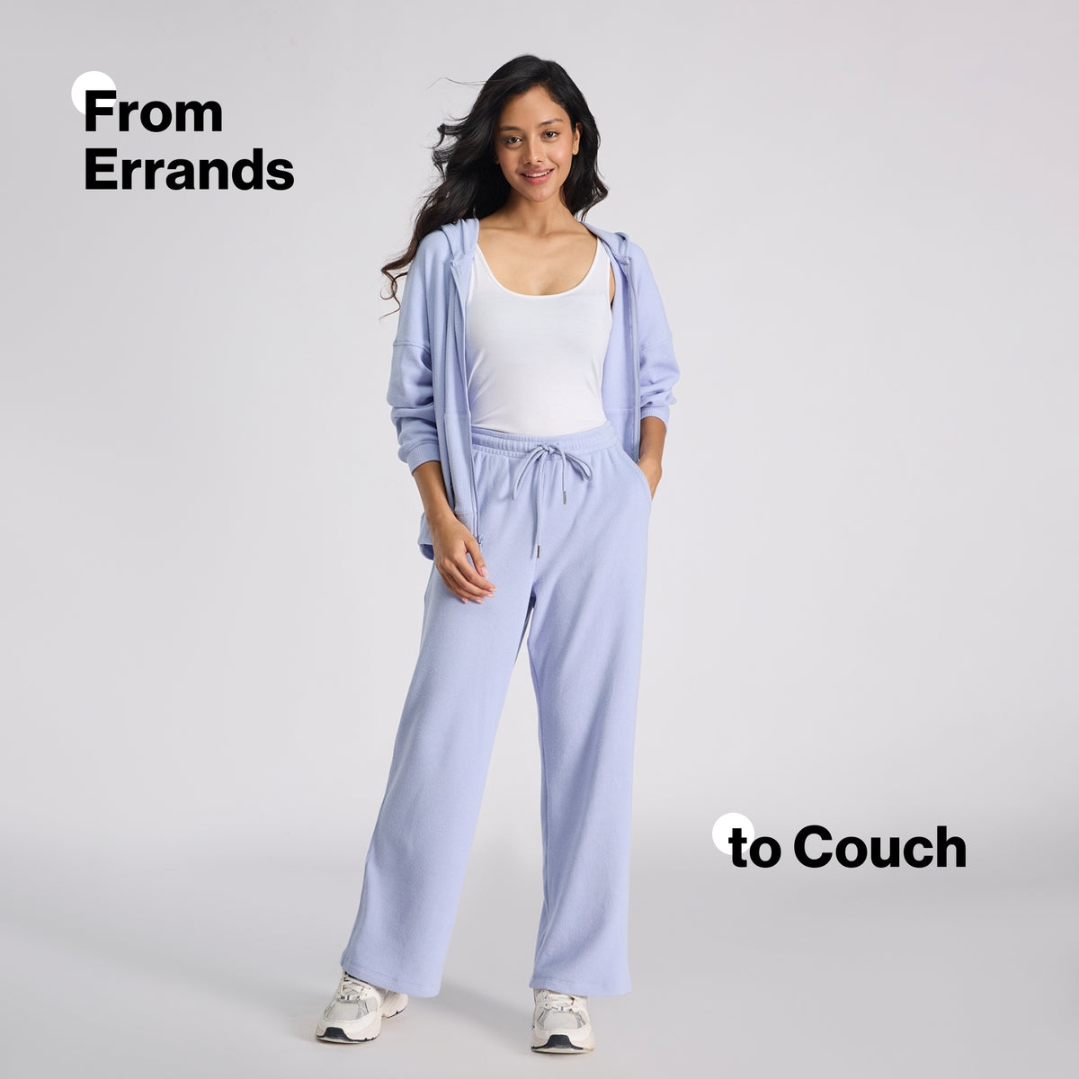 Nykd By Nykaa Luxe Feather Knit Waffle Zip Up Hoodie Jacket-Jet Set Knit collection Nys947-Lavender