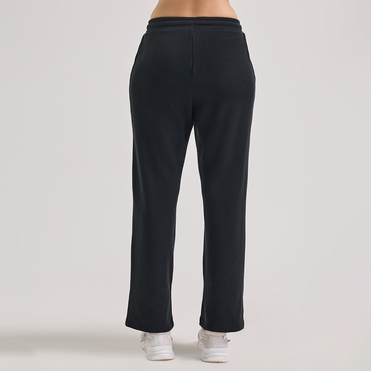 Nykd By Nykaa Luxe Feather Knit Waffle Wide Pants - Jet Set Knit collection Nys948-Black