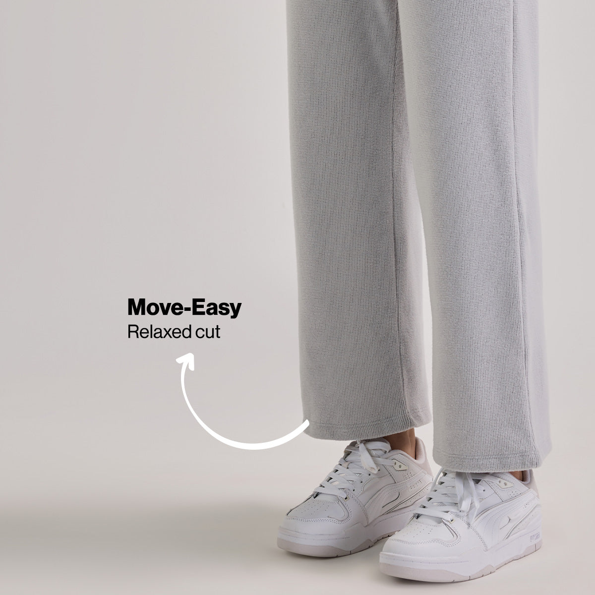 Nykd By Nykaa Luxe Feather Knit Waffle Wide Pants - Jet Set Knit collection Nys948-Grey