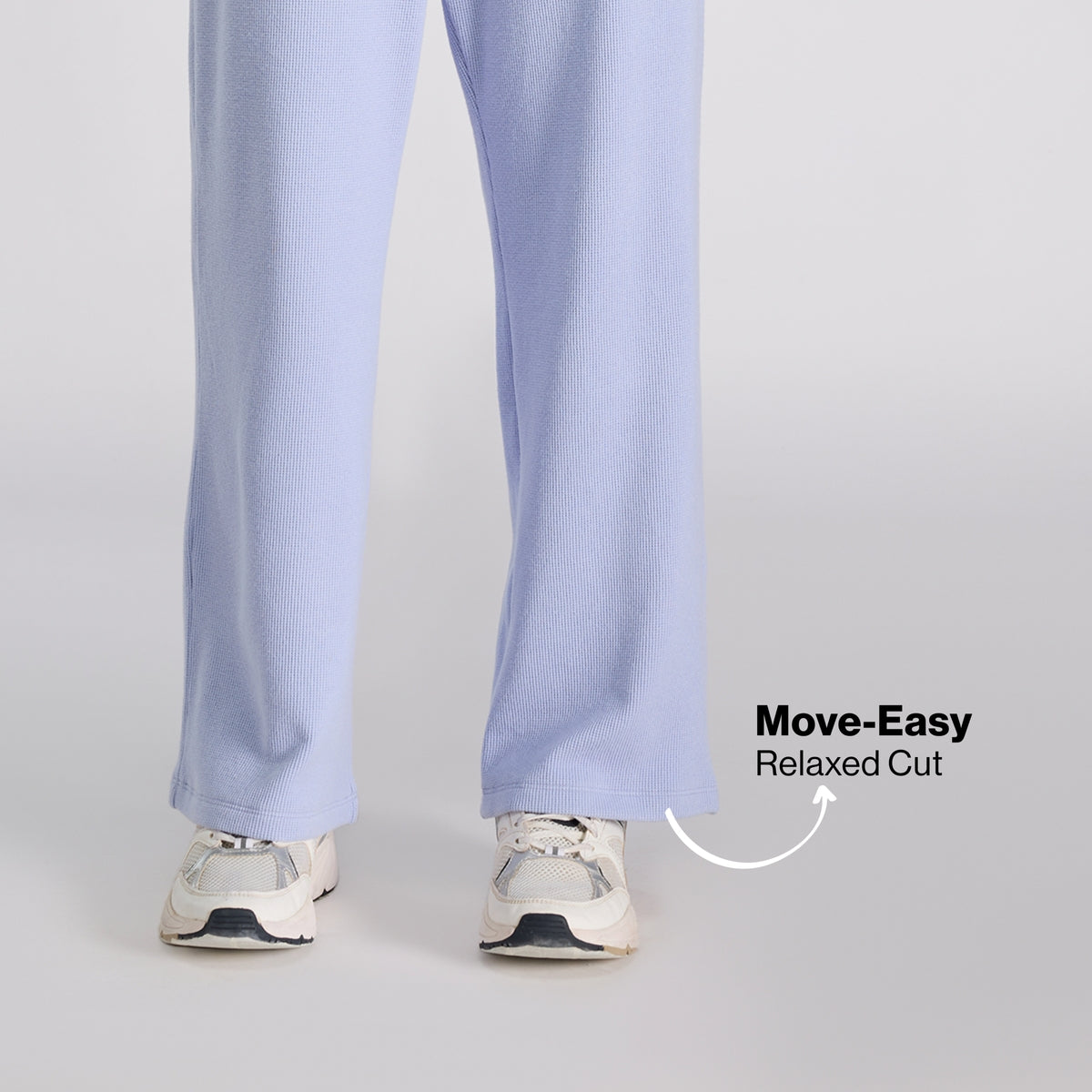 Nykd By Nykaa Luxe Feather Knit Waffle Wide Pants-Jet Set Knit collection Nys948-Lavender