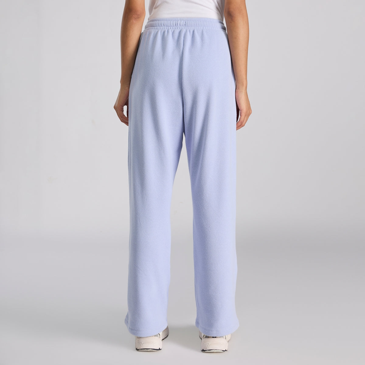 Nykd By Nykaa Luxe Feather Knit Waffle Wide Pants-Jet Set Knit collection Nys948-Lavender
