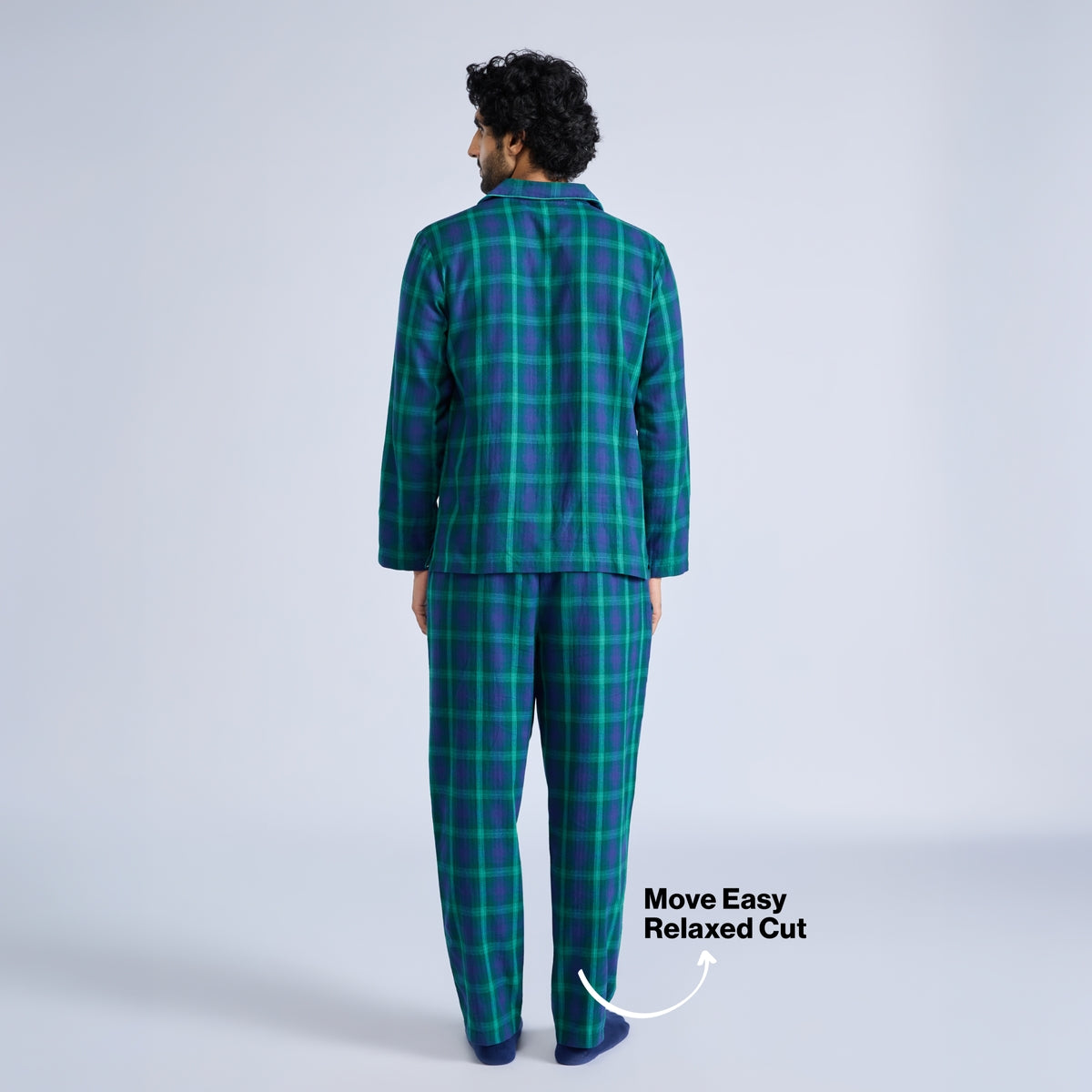 Nykd by Nykaa Family Matching Twinning Cotton Pyjama Set of 2 for Men NYS950 Green Navy