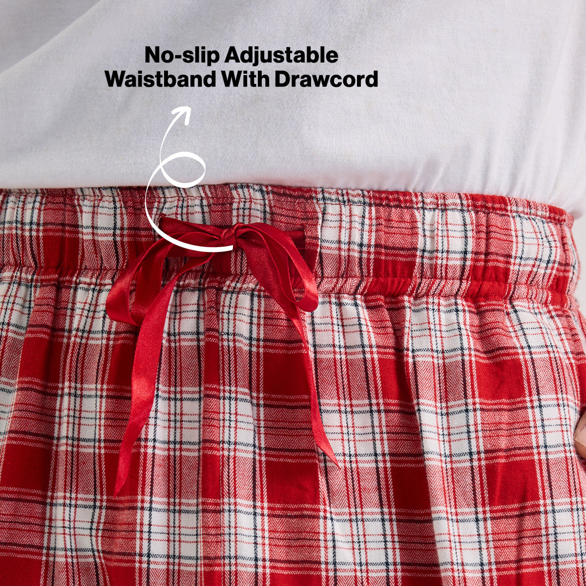 Nykd By Nykaa Holiday Special Matching Twinning FamJam Pyjama Set of 2 for Men in Super Soft Cotton -  NYS950 Red & White