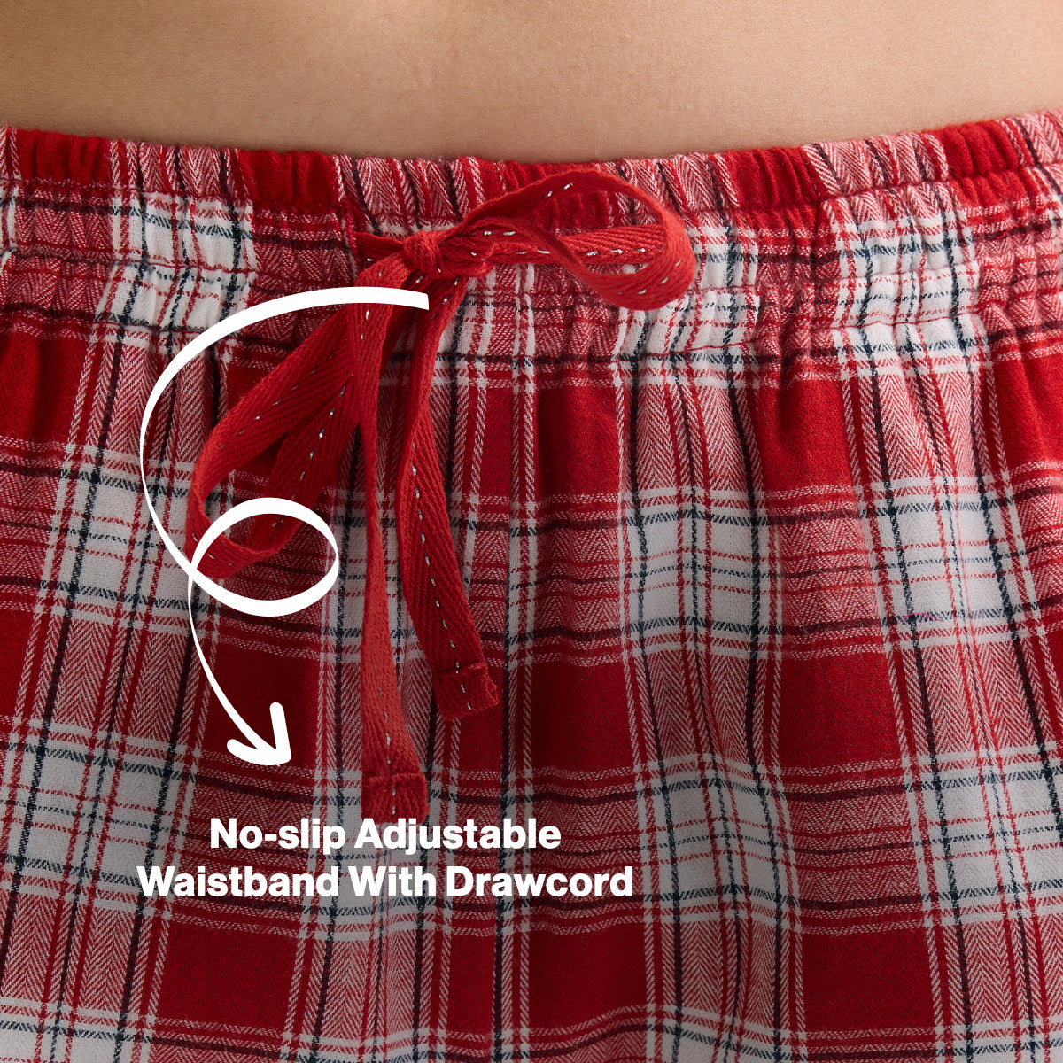 Nykd By Nykaa Holiday Special Matching Twinning FamJam Pyjama Set of 2 for Women NYS951 in Super Soft Cotton - Red & White