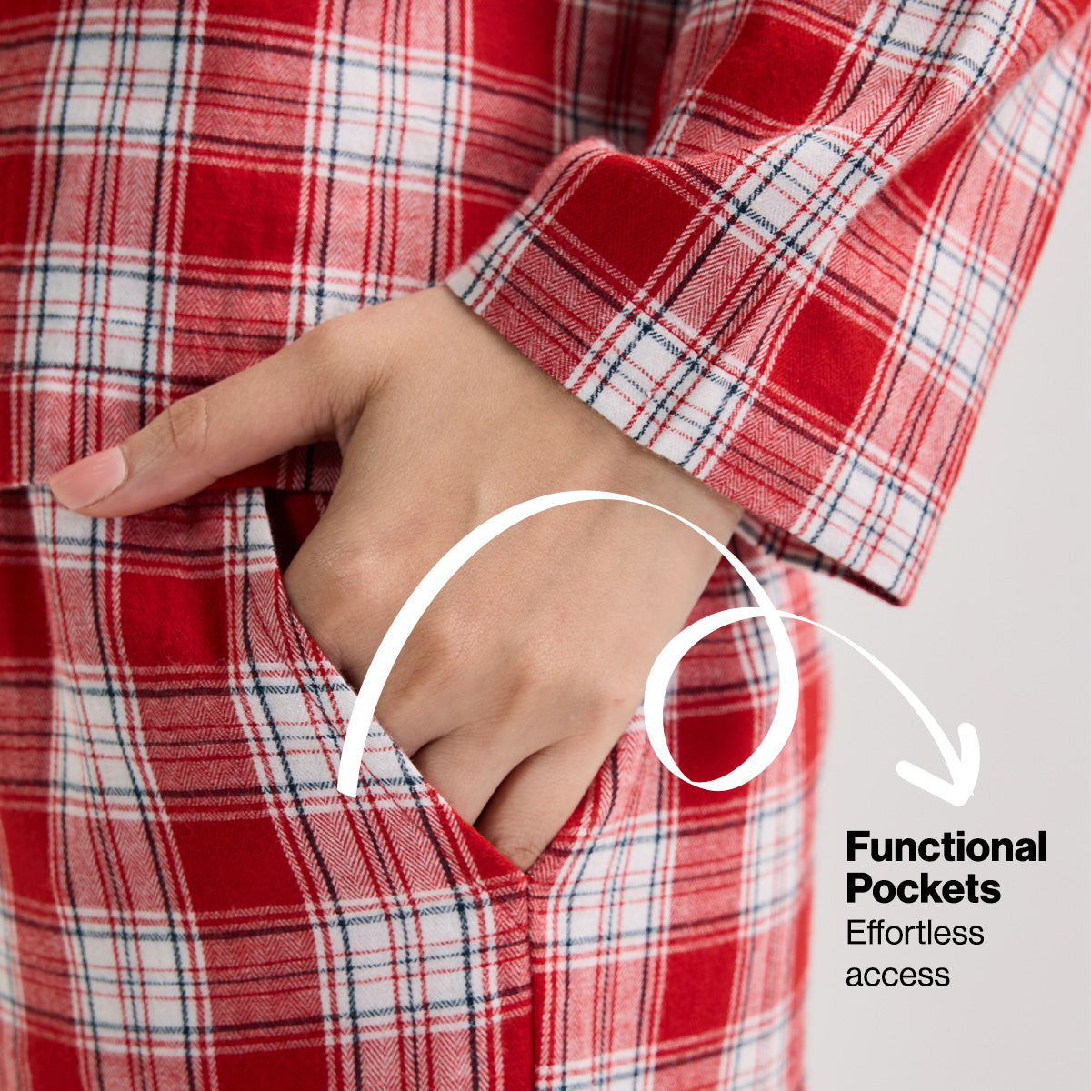 Nykd By Nykaa Holiday Special Matching Twinning FamJam Pyjama Set of 2 for Women NYS951 in Super Soft Cotton - Red & White