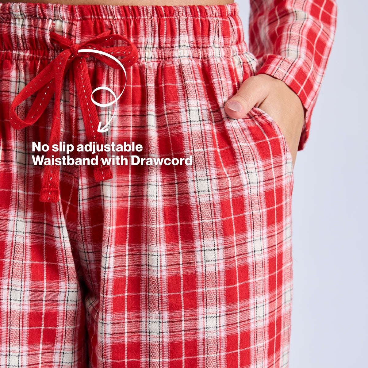 Nykd by Nykaa Family Matching Twinning Cotton Pyjama Set of 2 for Women NYS951 Red Pink