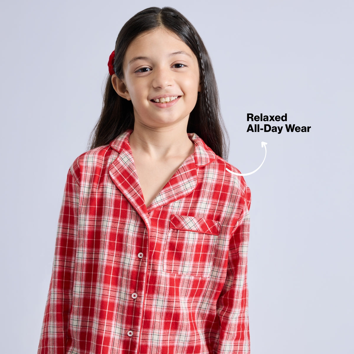 Nykd by Nykaa Family Matching Twinning Cotton Pyjama Set of 2 for Boys & Girls NYS952 Red Pink