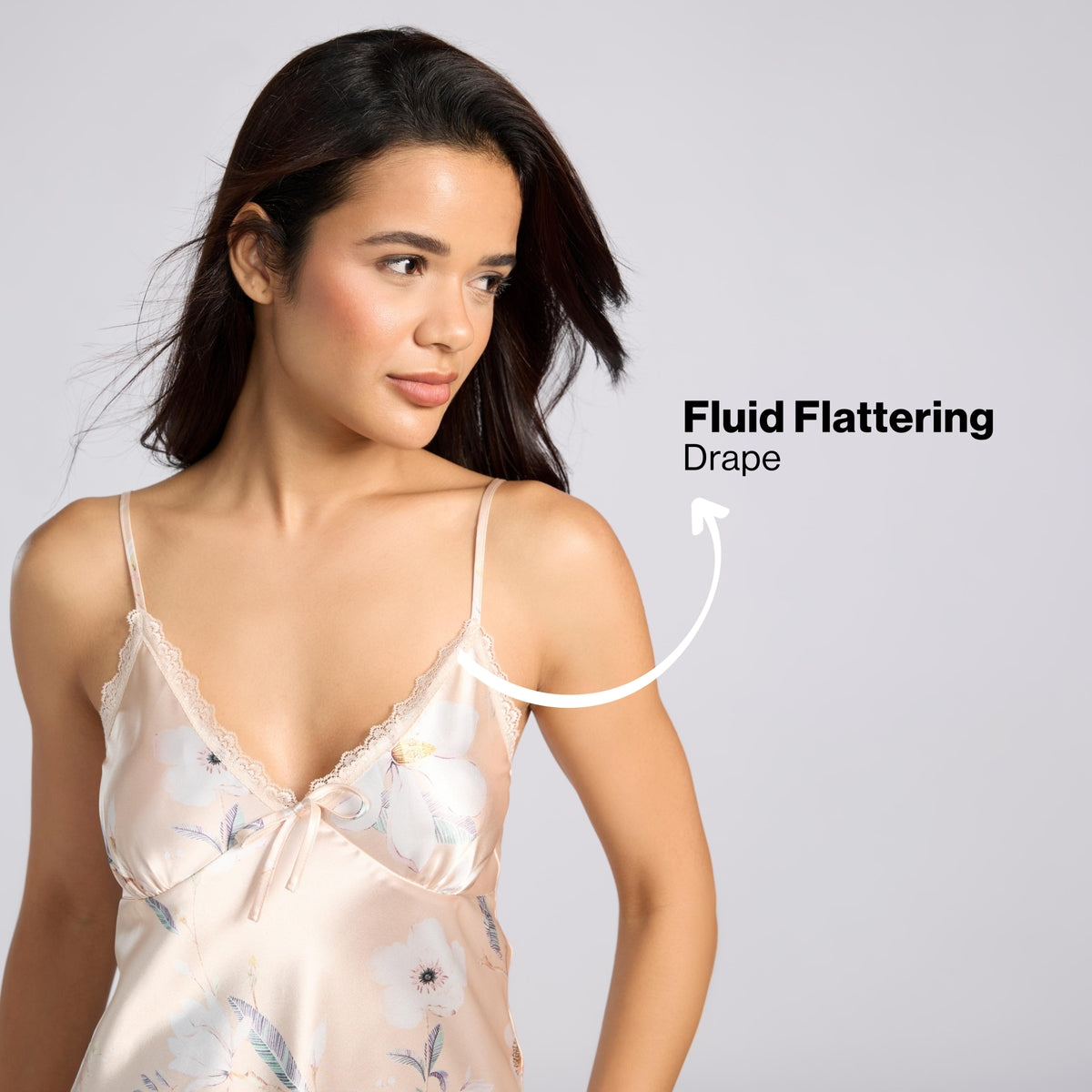 Nykd By Nykaa Luxe Printed Satin Cami Top, Pyjama & Belted Robe Set Of 3 Nys959 Blush Floral