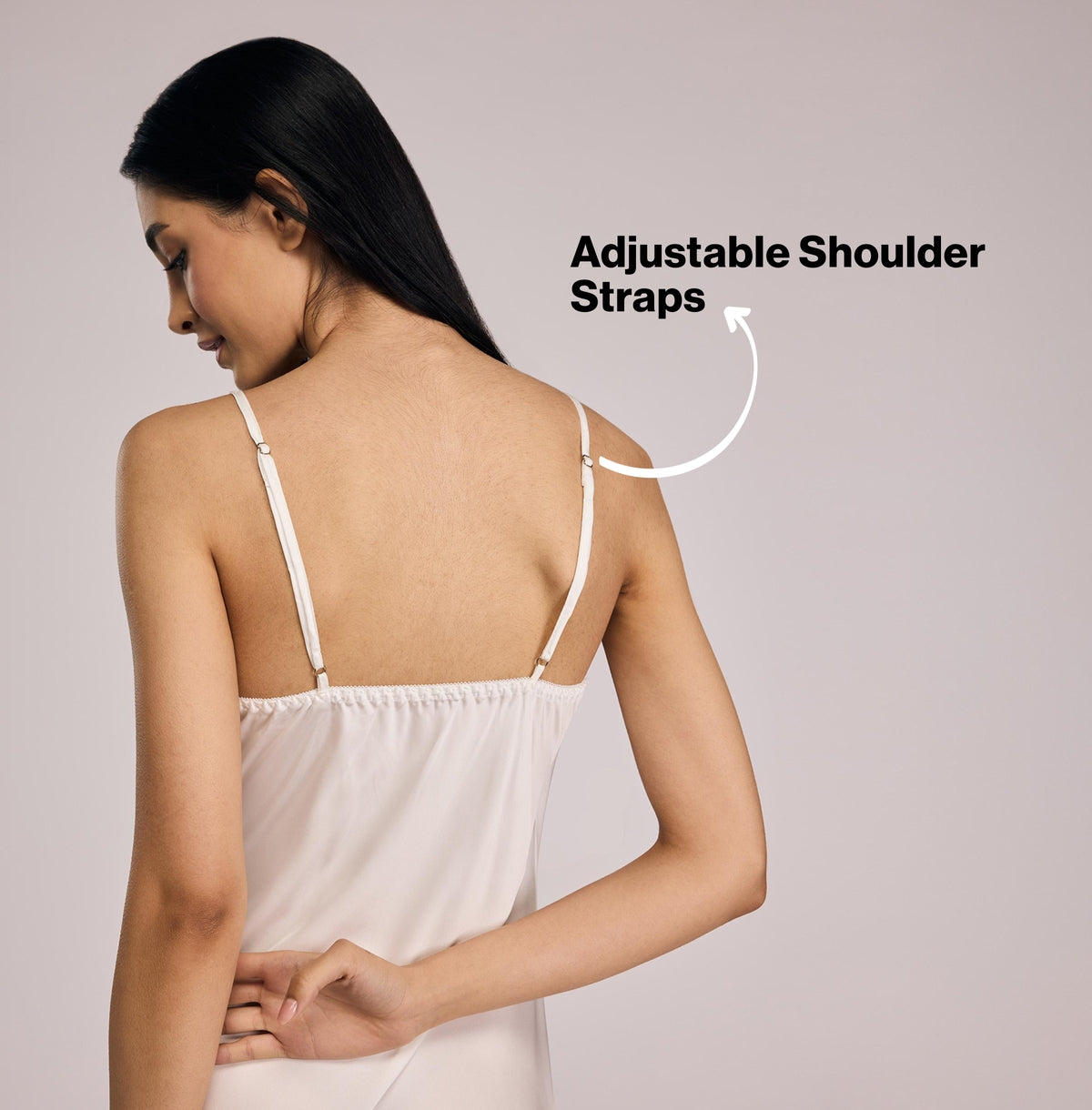 Nykd By Nykaa Luxe Satin Slip Dress With Lace-Accented Cowl Neck-Bridal Edit-NYS960 White