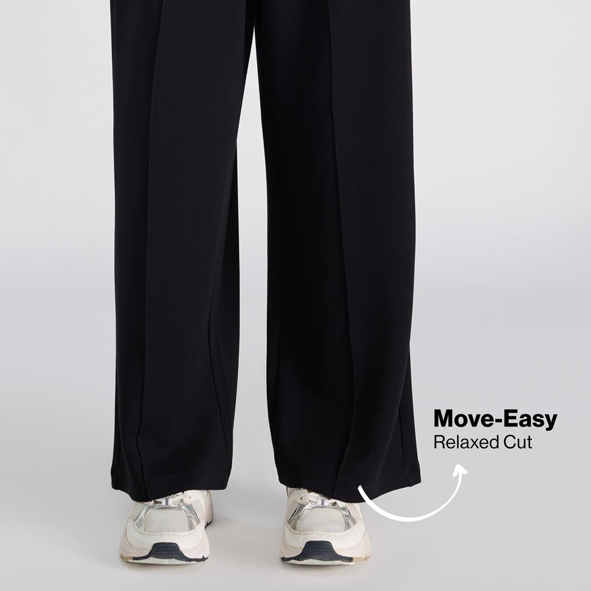 Nykd by Nykaa Luxe Modal Scuba Wide Leg Pants With Side Pockets For Travel & Everyday Wear NYS964 Black