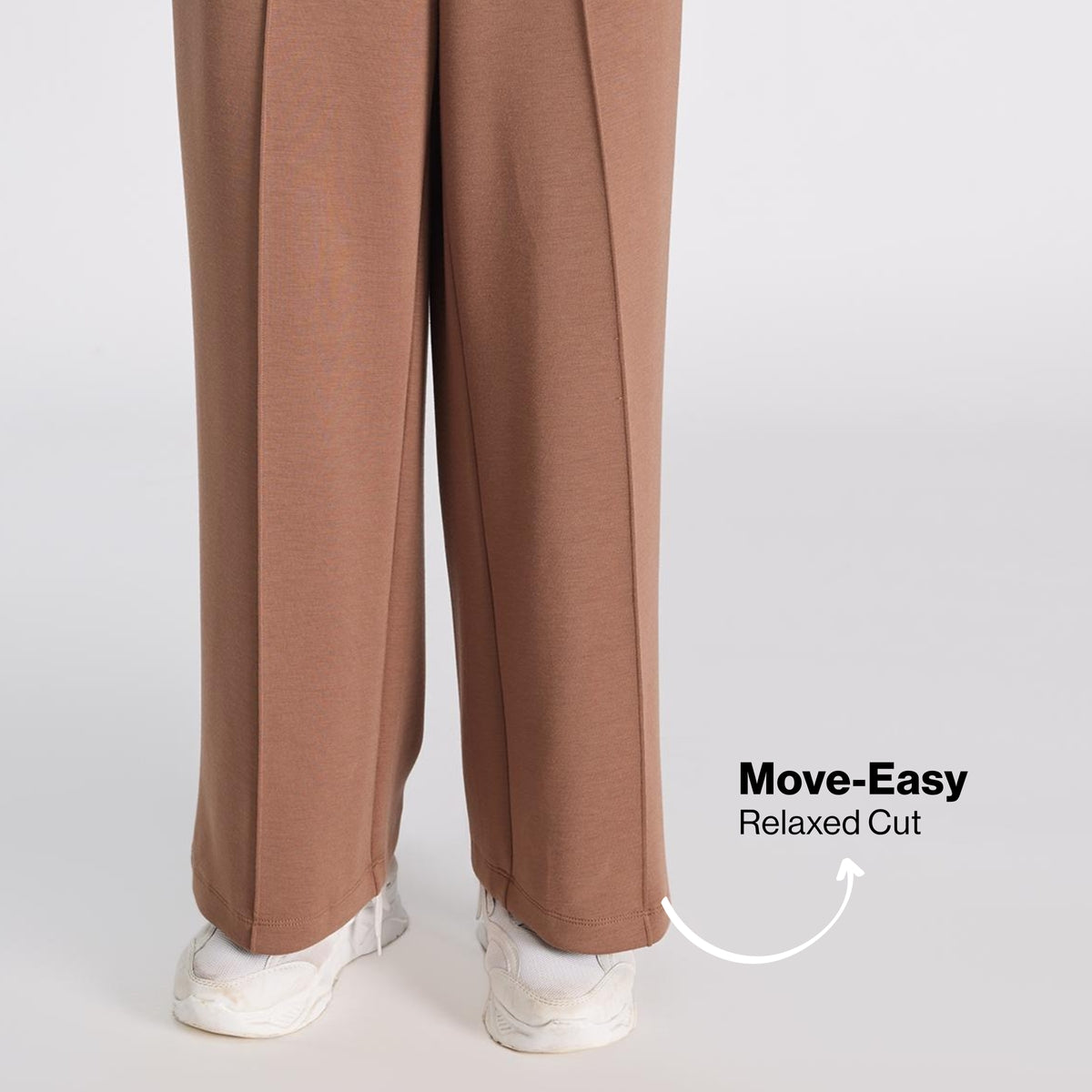 Nykd by Nykaa Luxe Modal Scuba Wide Leg Pants With Side Pockets For Travel & Everyday Wear Nys964 Brown