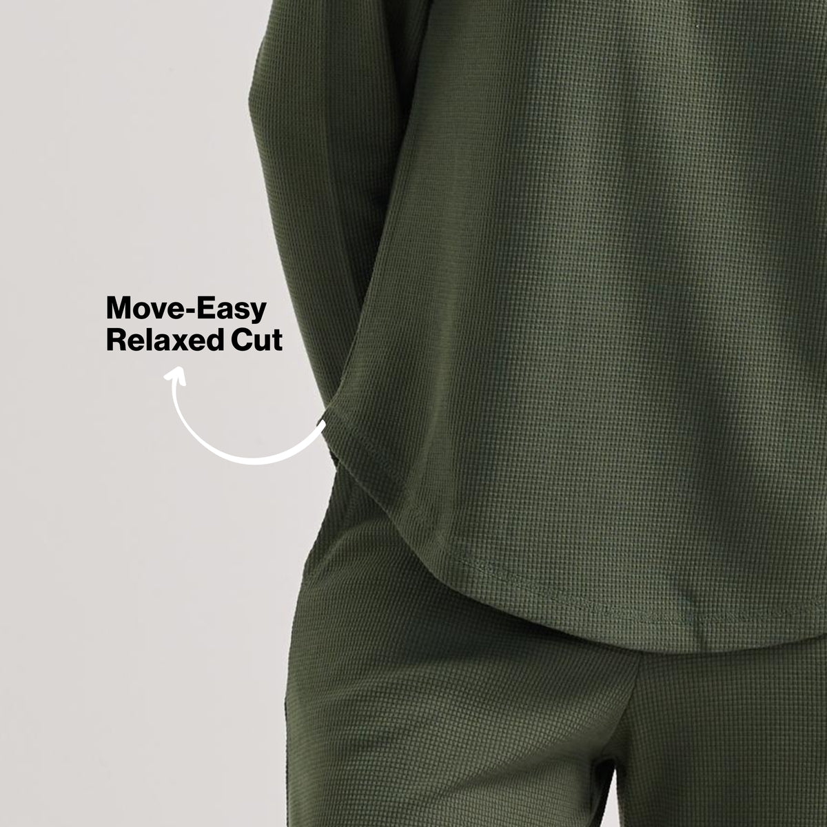 Nykd By Nykaa Waffle Pajama Set of 2 with Long Sleeved Flattering Hem Lounge Top Nys966 Olive
