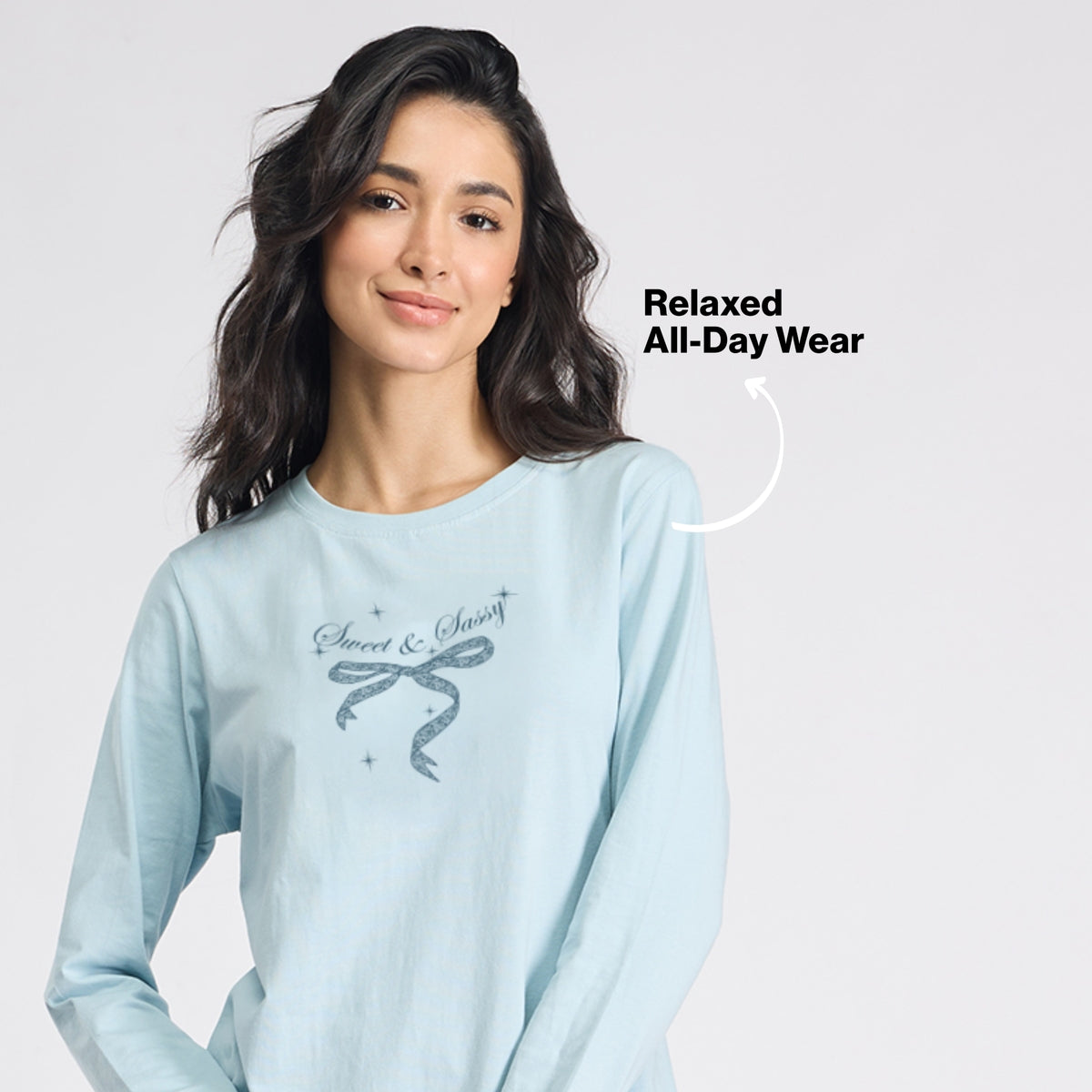 Nykd by Nykaa Set of 2 100% Cotton Flannel Pyjama With Full Sleeve Graphic Tee Nys969 Blue & Cream