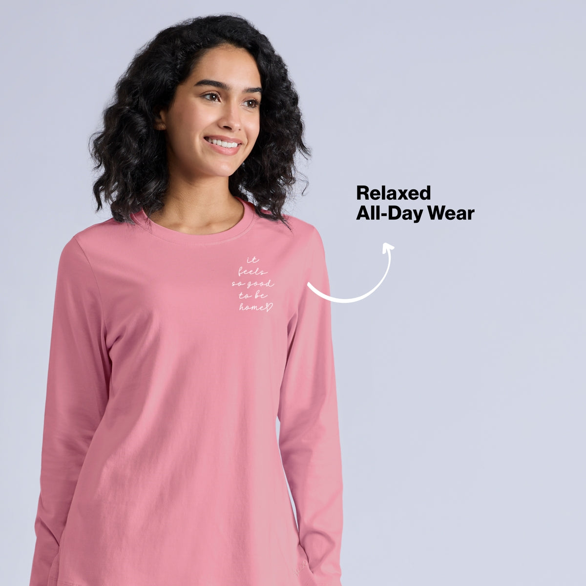 Nykd by Nykaa Set of 2 100% Cotton Flannel Pyjama With Full Sleeve Graphic Tee Nys969 Pink & White