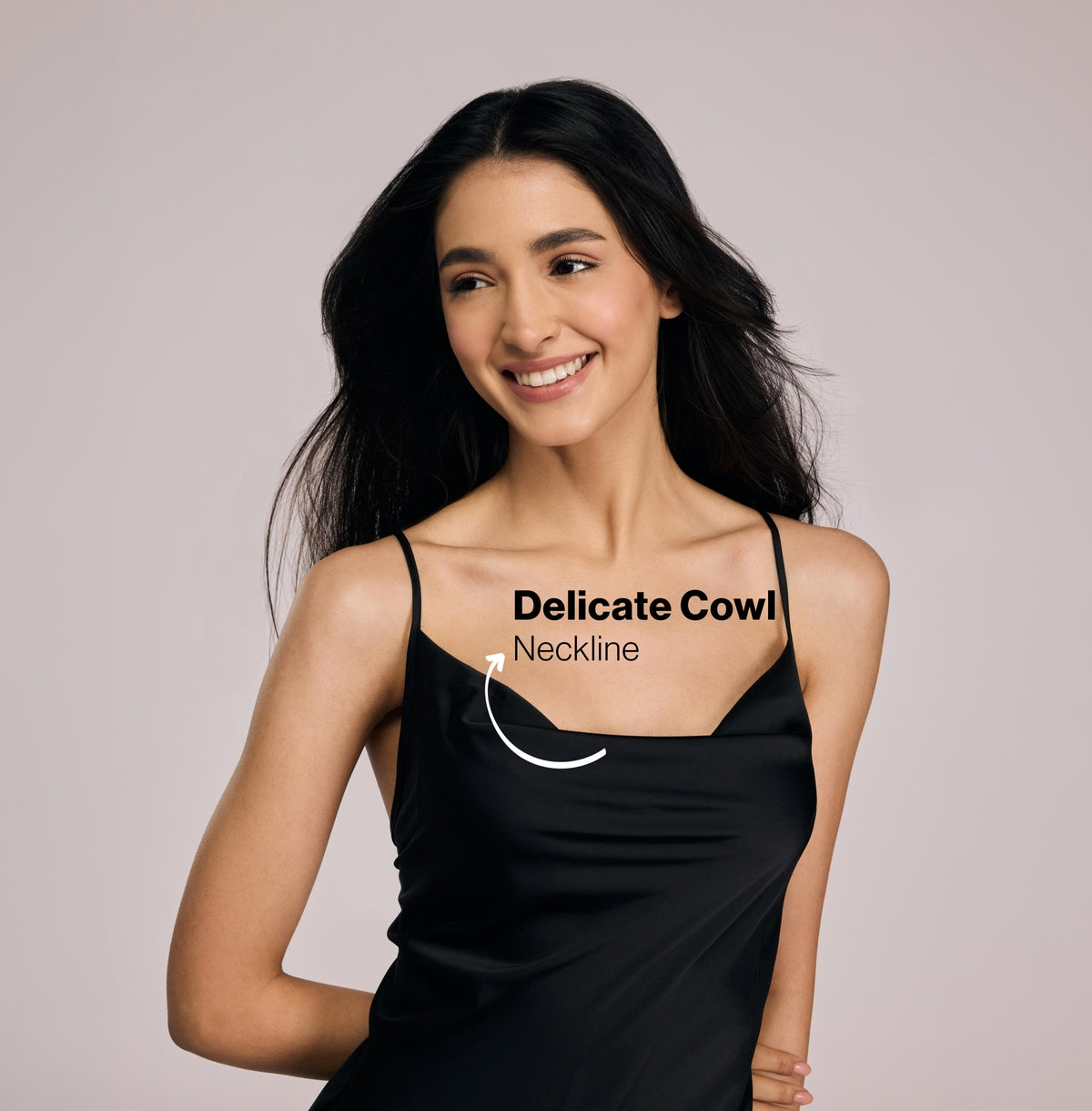 Nykd By Nykaa Luxe Satin Slip Dress With Cowled Neck-Bridal Edit-NYS972 Black
