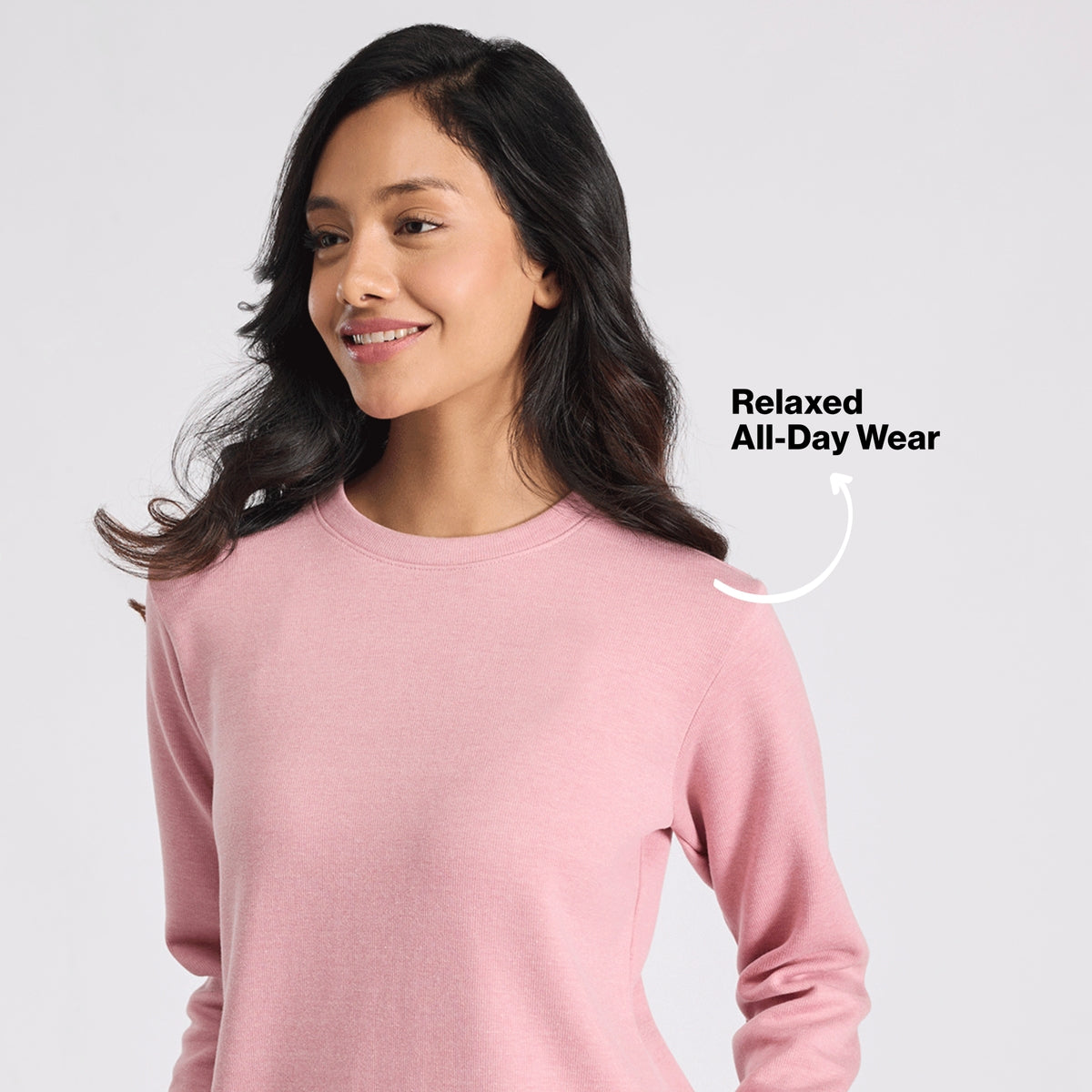 Nykd By Nykaa Fuzzy-soft Full Sleeve Warm Rib Textured Top With Flattering Hem Nys976 Pink