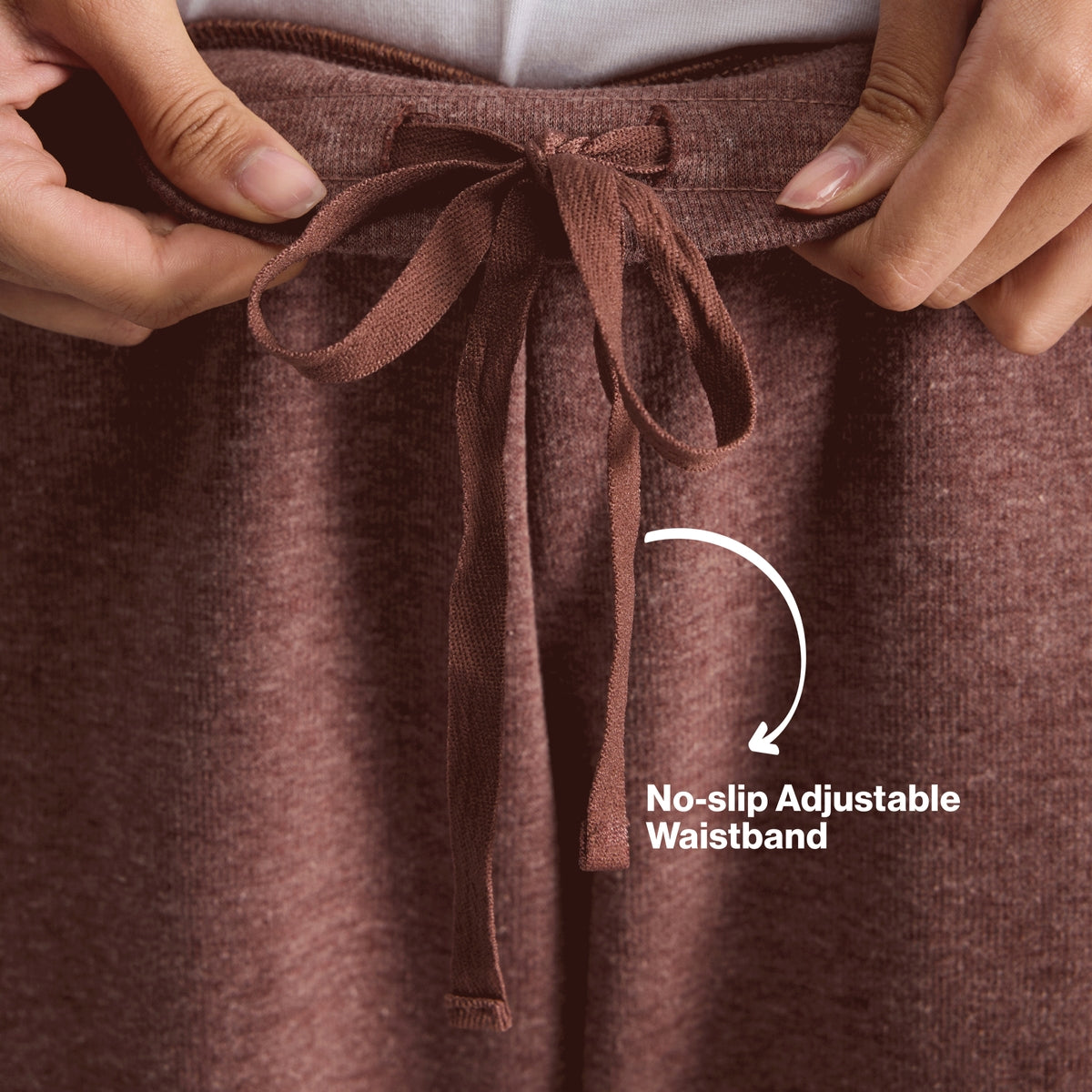Nykd By Nykaa Fuzzy-soft Wide Leg Warm Rib Textured Pants With Pockets & Adjustable Waistband Nys977 Brown