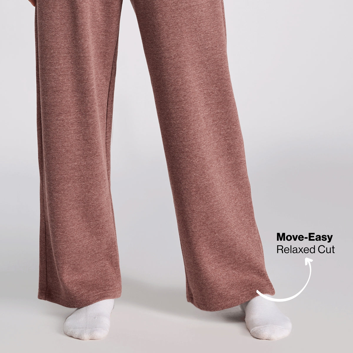 Nykd By Nykaa Fuzzy-soft Wide Leg Warm Rib Textured Pants With Pockets & Adjustable Waistband Nys977 Brown