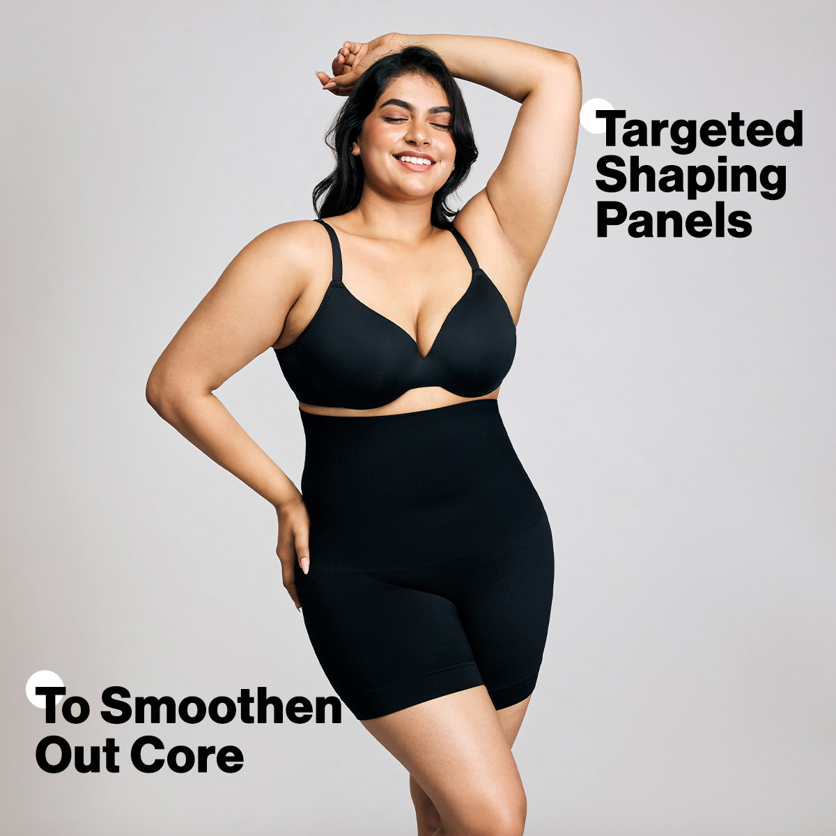 Tummy shaping High coverage shorties-NYSH03-Jet black