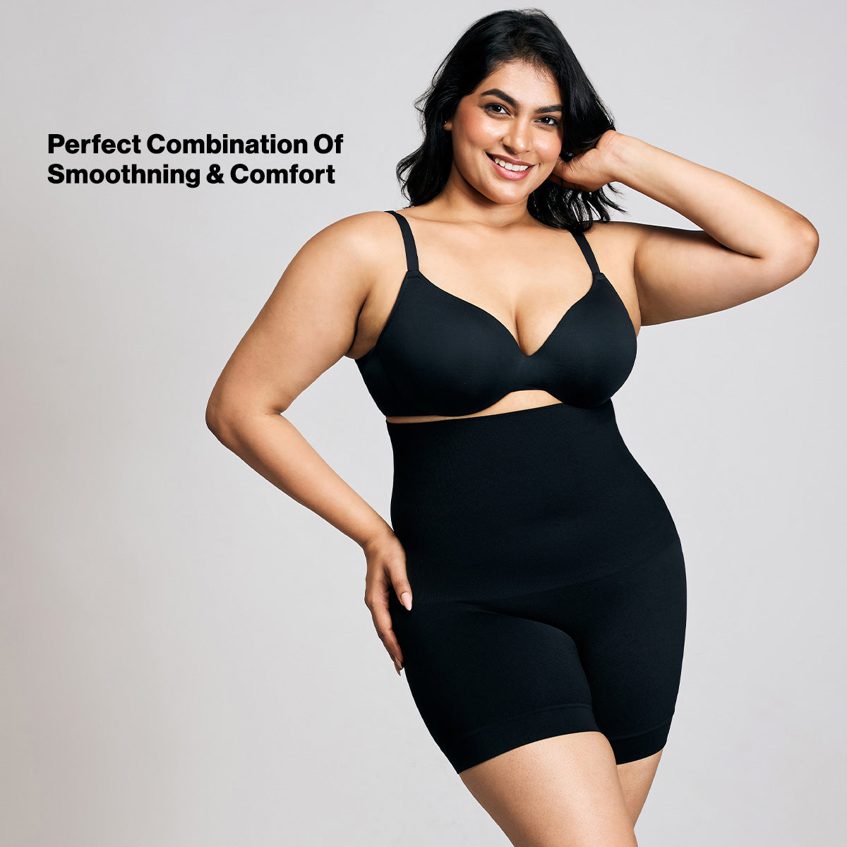 Tummy shaping High coverage shorties-NYSH03-Jet black
