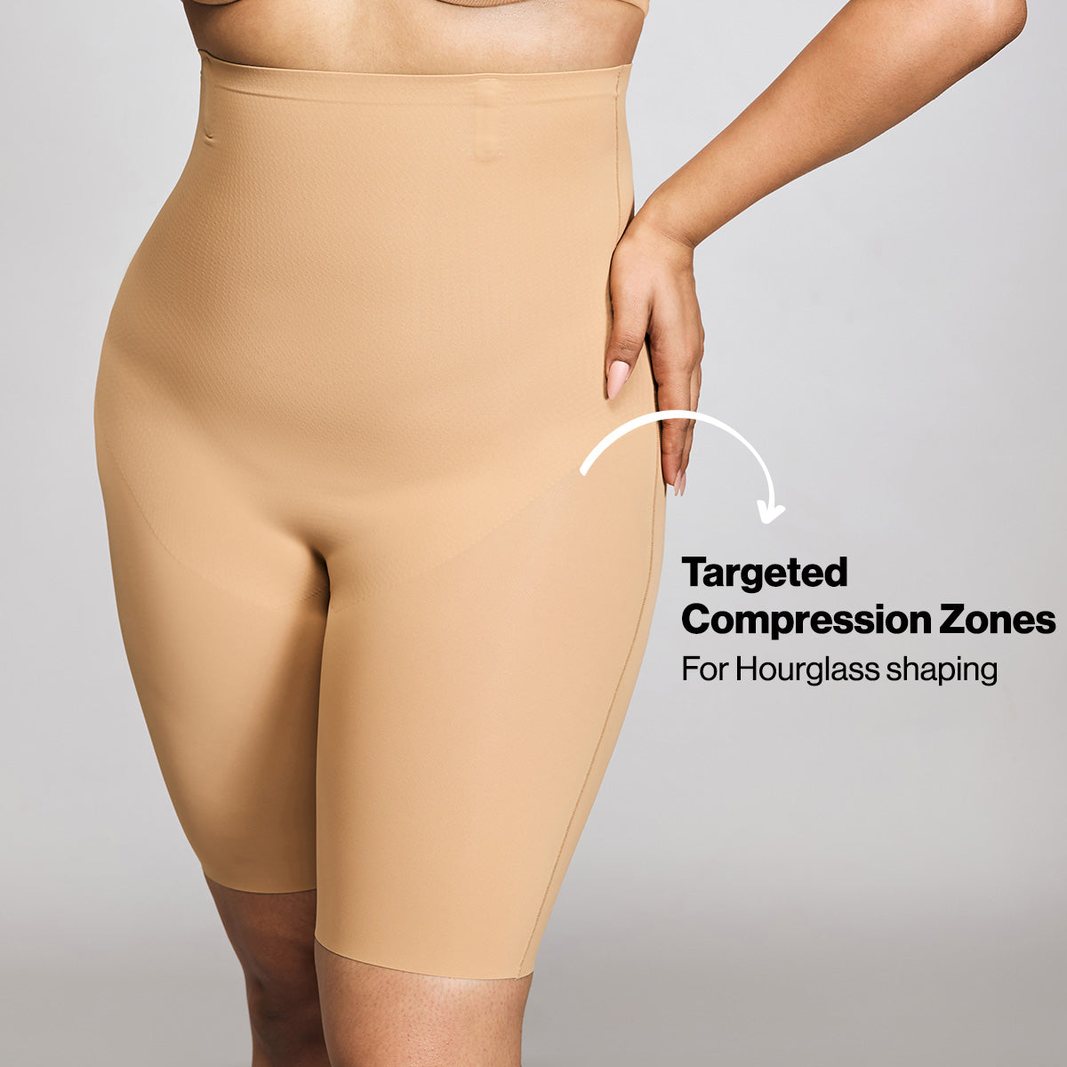 Nykd By Nykaa InvisiBlend™ Seamless High Waist Tummy & Thigh Shapewear-NYSH31-Brown