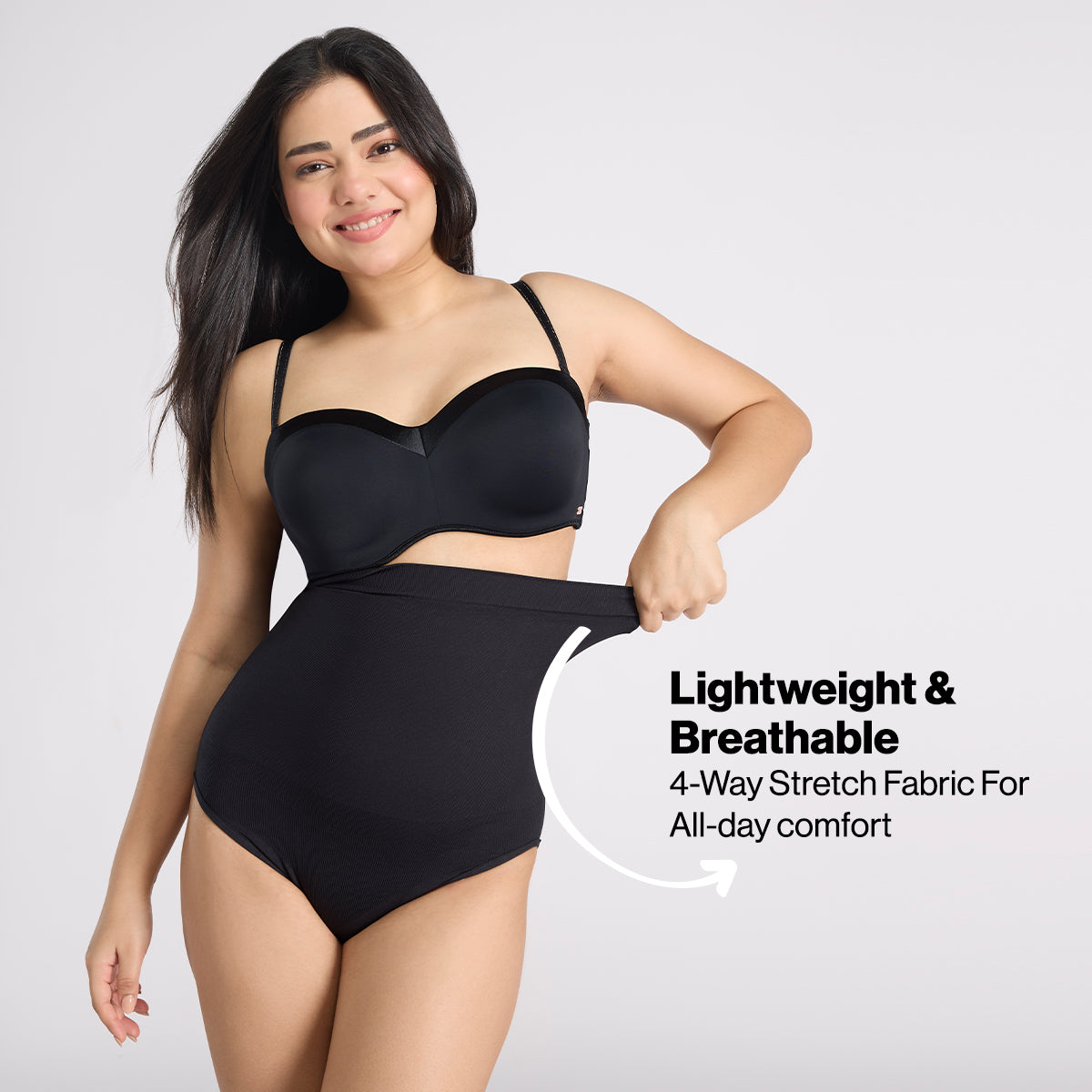 Nykd By NYkaa High Waist Seamfree Everyday Shapewear NYSH39 - Black
