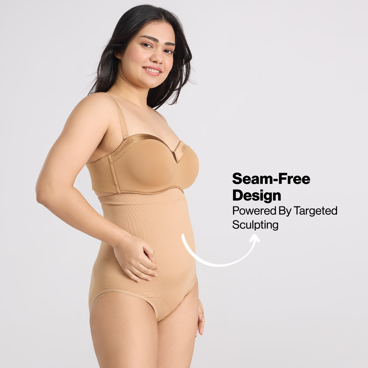 Nykd By Nykaa High Waist Seamfree Everyday Shapewear NYSH39 - Tan
