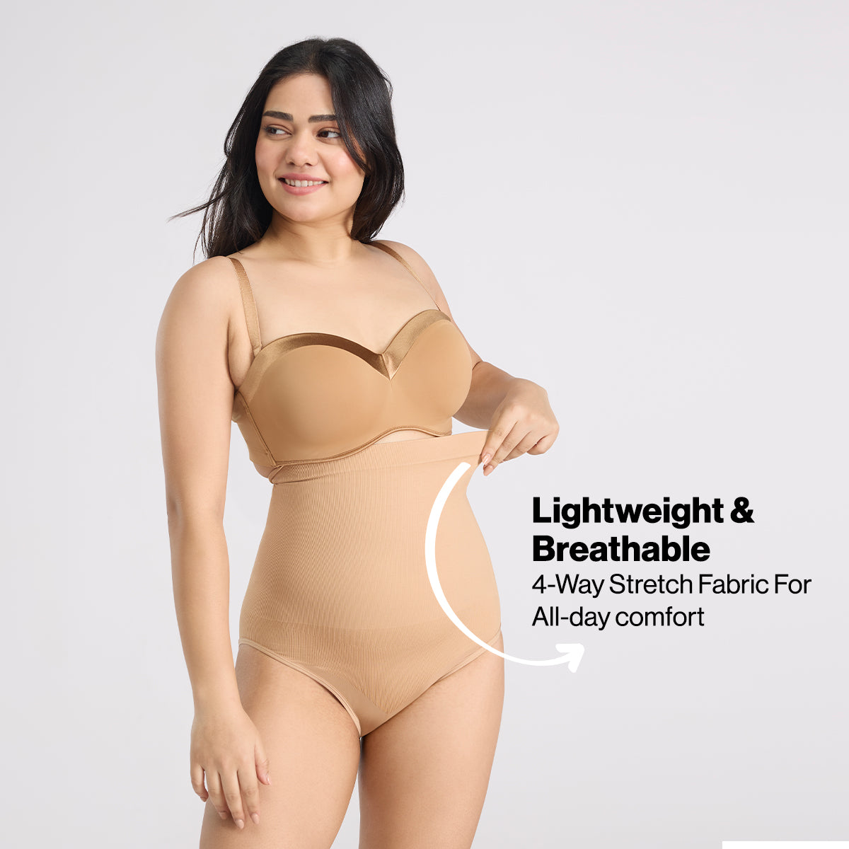 Nykd By Nykaa High Waist Seamfree Everyday Shapewear NYSH39 - Tan