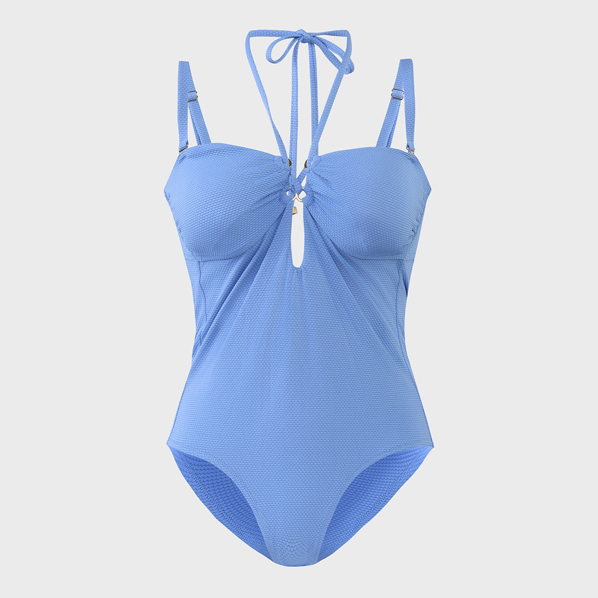 Nykd by Nykaa Chic Tie-Up Detail Swimsuit with stylish cut-out NYSW14 Blue