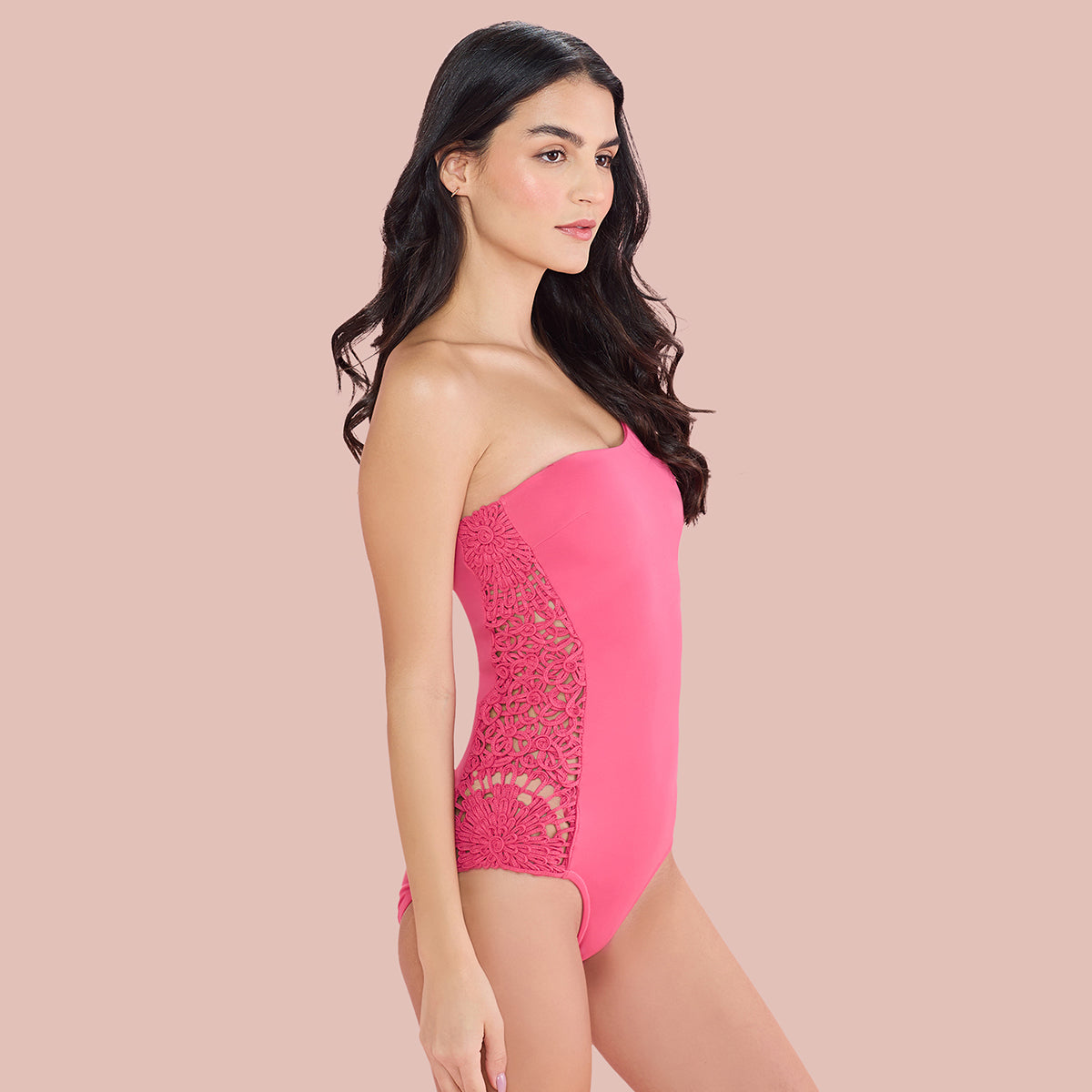 Nykd by Nykaa Chic One-Shoulder Swimwear NYSW15 Pink