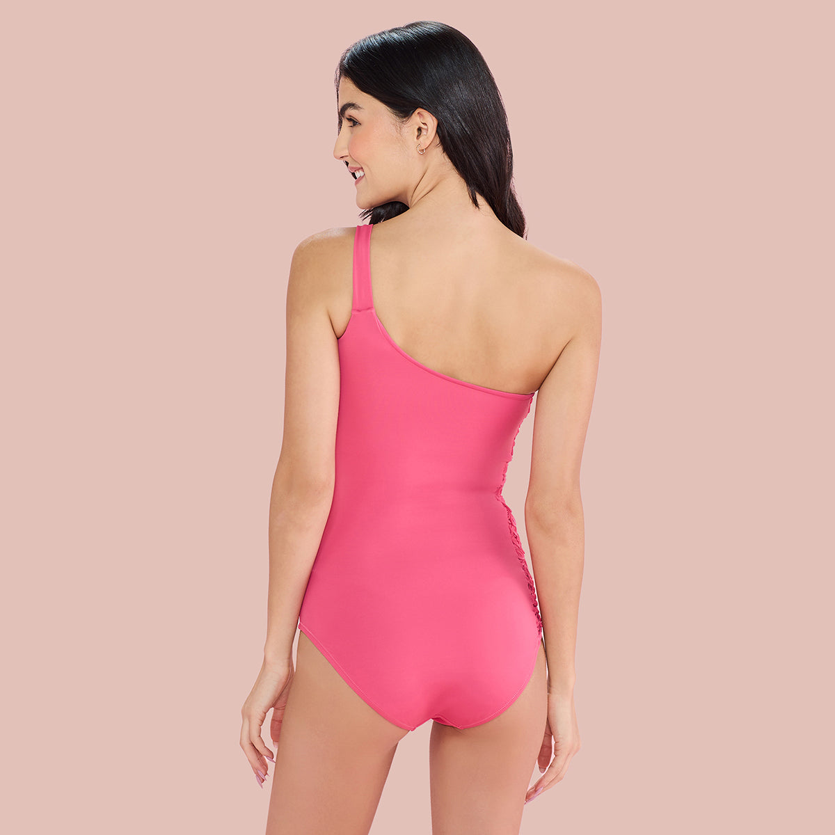 Nykd by Nykaa Chic One-Shoulder Swimwear NYSW15 Pink