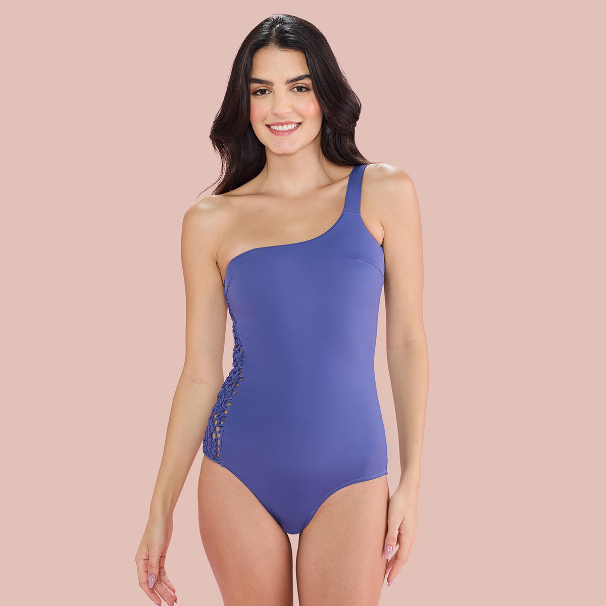 Nykd by Nykaa Chic One-Shoulder Swimwear NYSW15 Purple