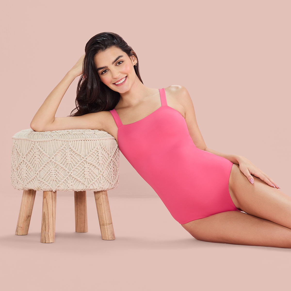 Nykd by Nykaa Chic Square Neck Swimwear NYSW19 Pink