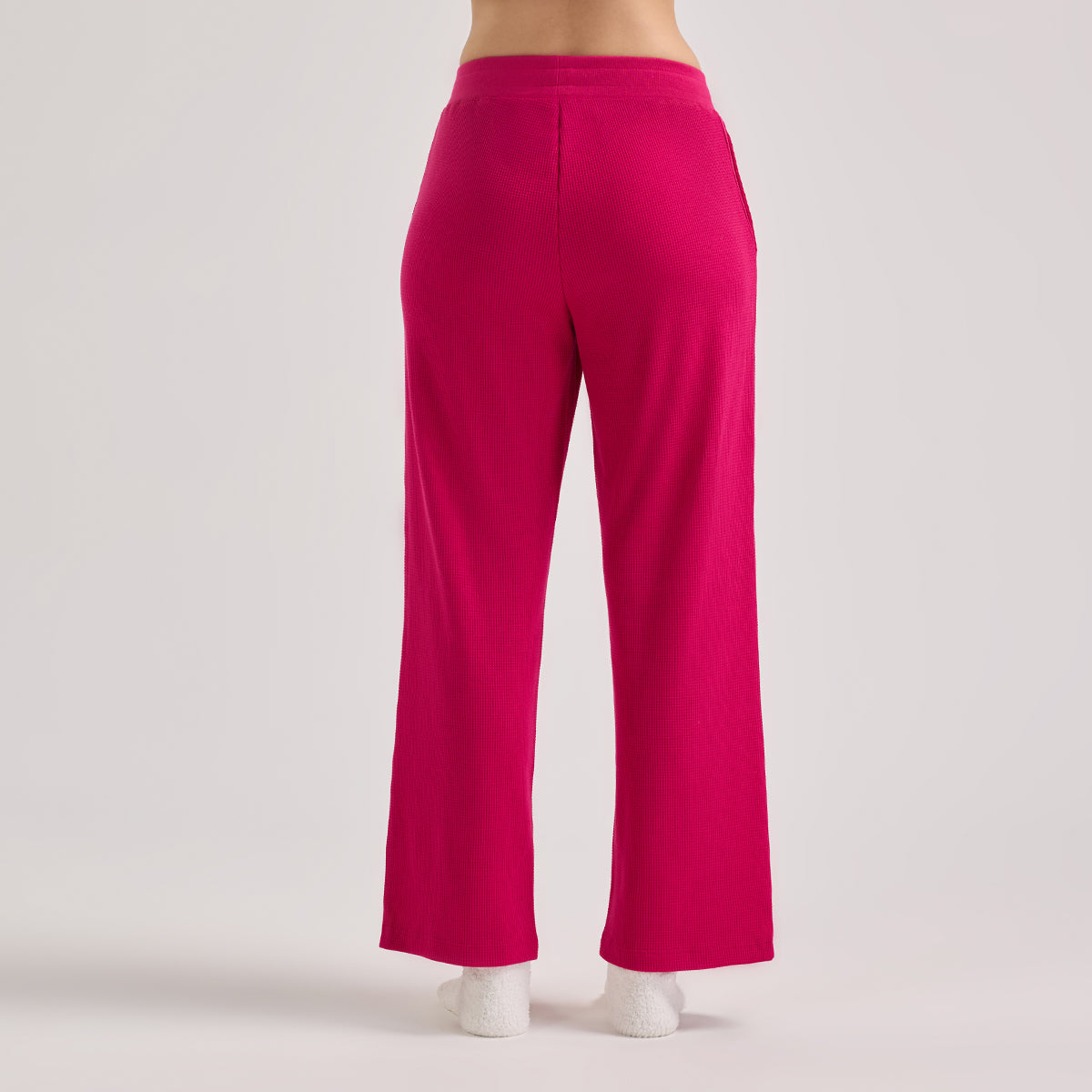 Waffle Lounge Pajamas in Flattering Fit-NYS501-Pink