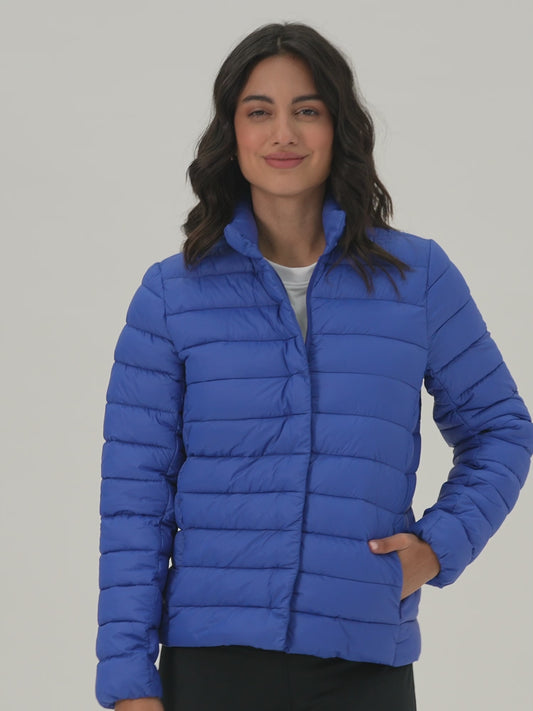 Ultra Light Weight Puffer Jacket with Inbuilt Bag (Set of 2)-NYAT405-Blue