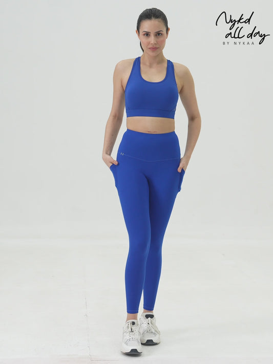 Iconic All Day Legging - NYK260 & Sports Bra- NYK310- Surf The Web co-ord set