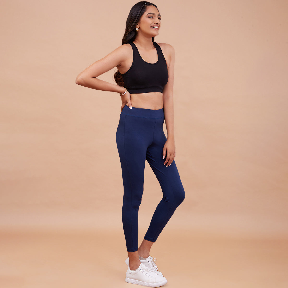 Nykd All day Essential Cotton Sports Bra-NYK059 Anthracite – Nykd by Nykaa